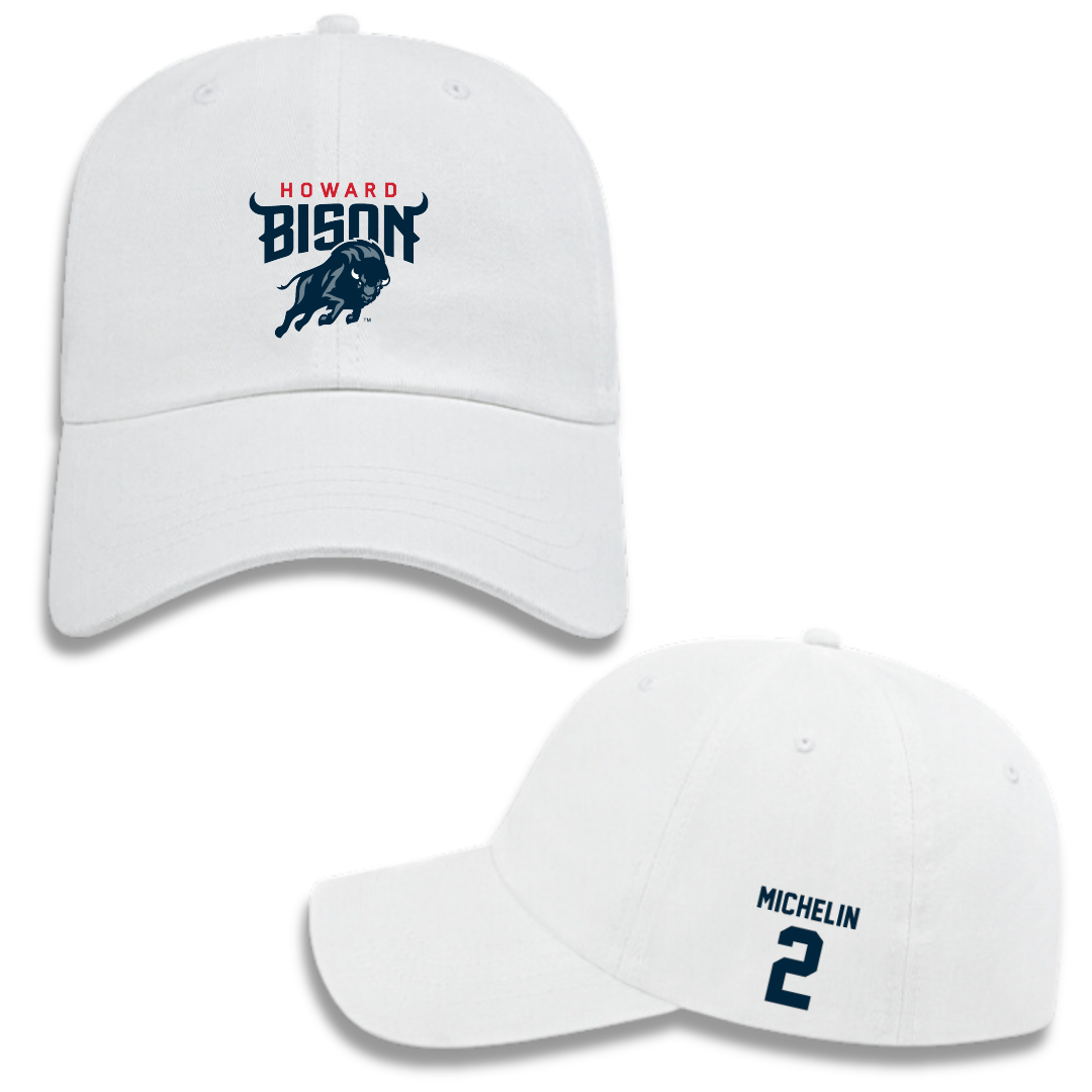 Howard University Softball White Hat - #2 Elise Michelin