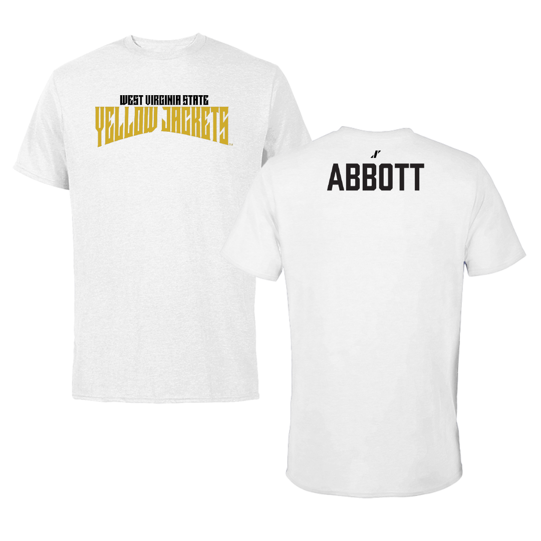 West Virginia State University TF and XC White Classic Tee - Adeniji Abbott