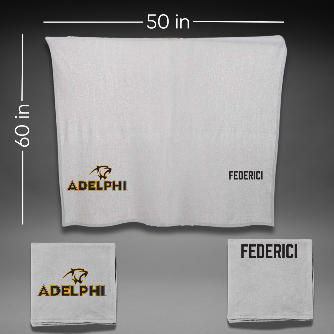 Adelphi University Tennis Gray Blanket - Caterina Federici