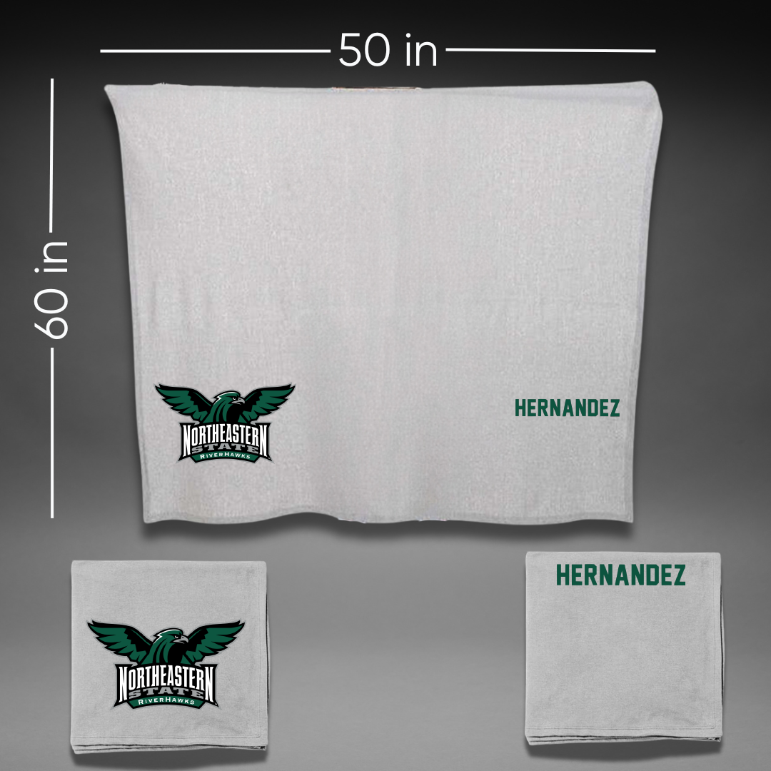 Northeastern State University Cheer Gray Blanket - Lizette Hernandez