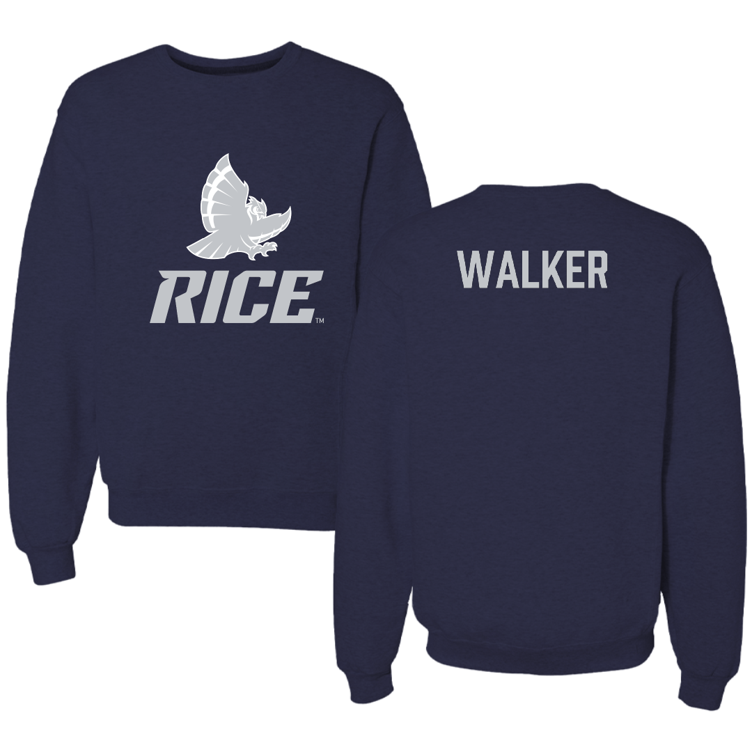 Rice University TF and XC Navy Crewneck - Rakaia Walker