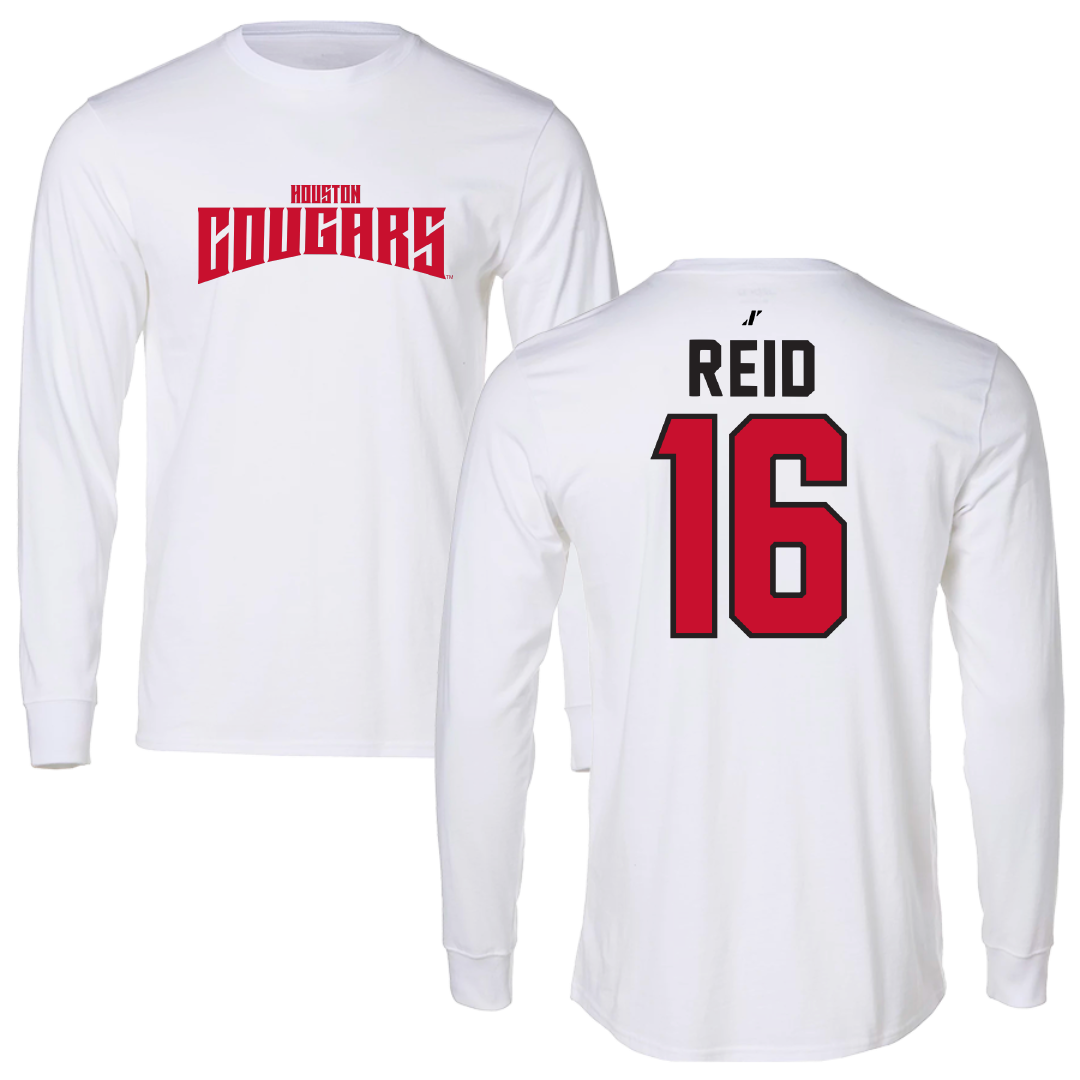 University of Houston Volleyball White Classic Long Sleeve - #16 Brenya Reid