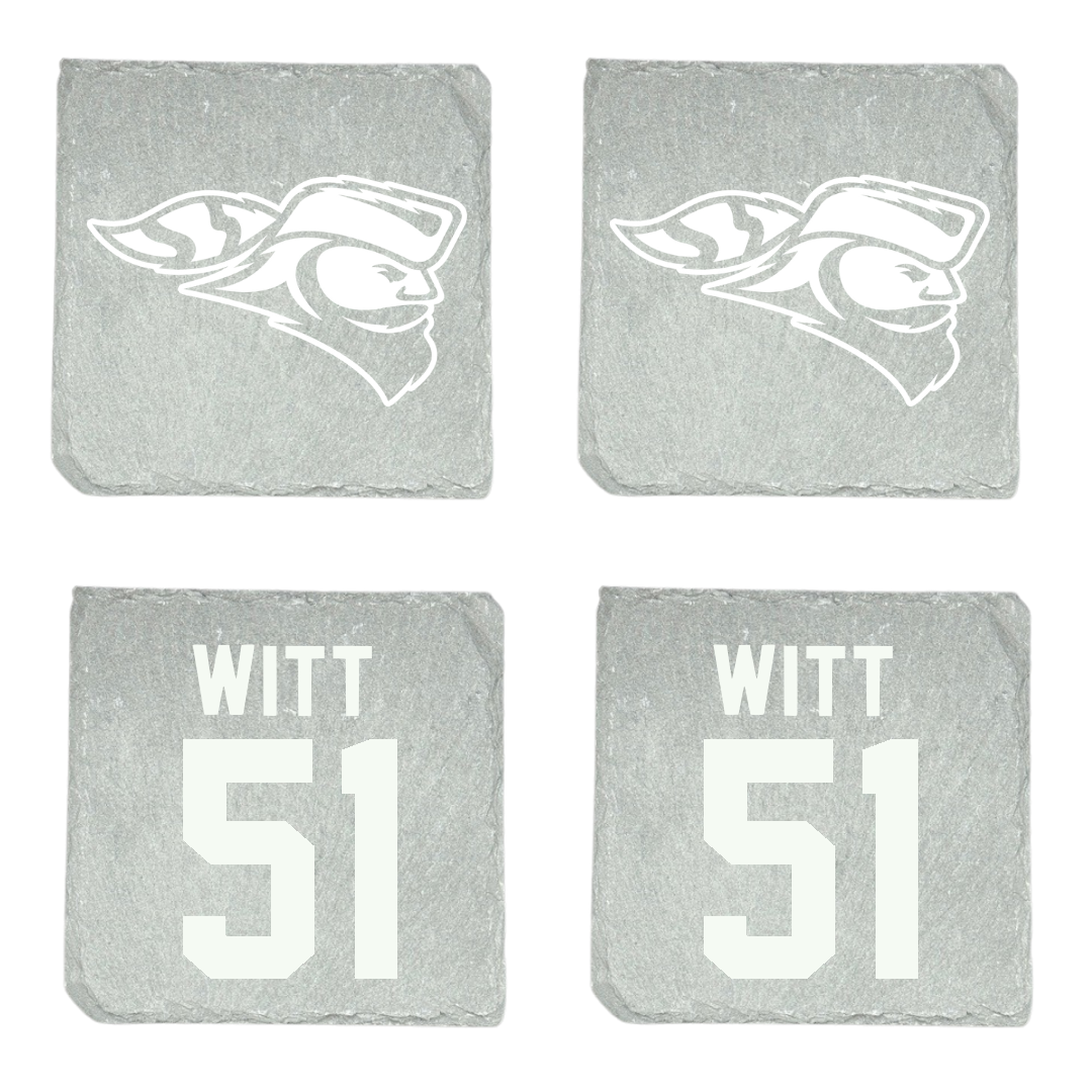 Carroll University Football Stone Coaster (4 Pack)  - #51 Jakai Witt