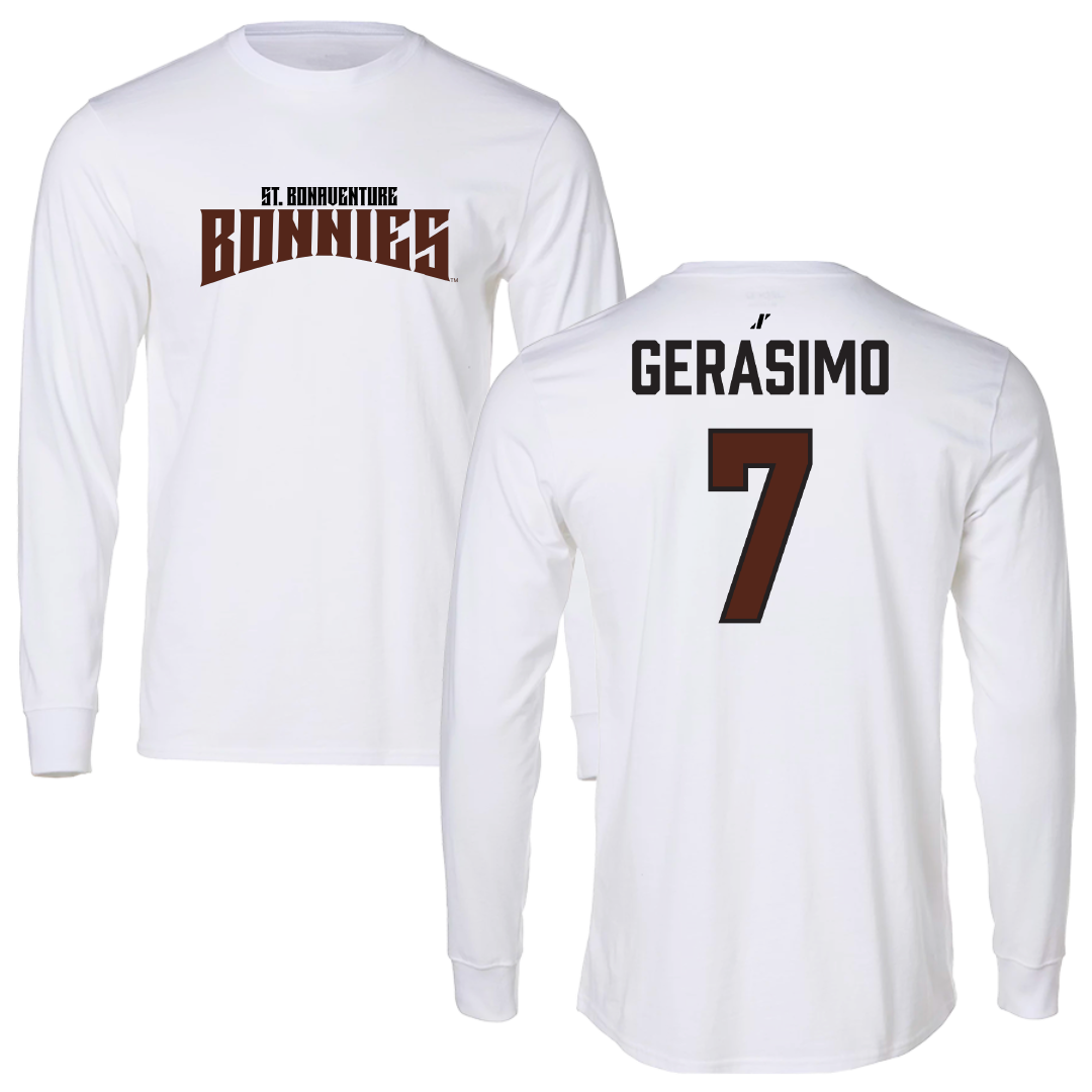 St. Bonaventure University Rugby (M) White Classic Long Sleeve - #7 Connor Gerasimo