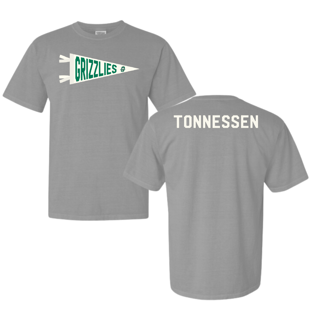 Adams State University Wrestling Light Gray Pennant Comfort Colors Tee - Benjamin Tonnessen