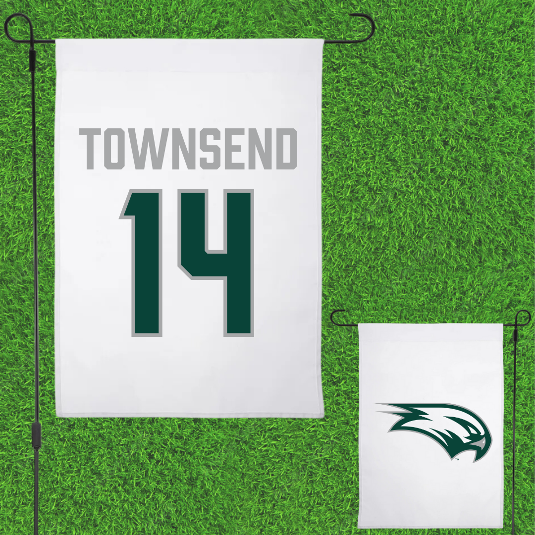 Wagner College Baseball White Garden Flag - #14 Gavin Townsend