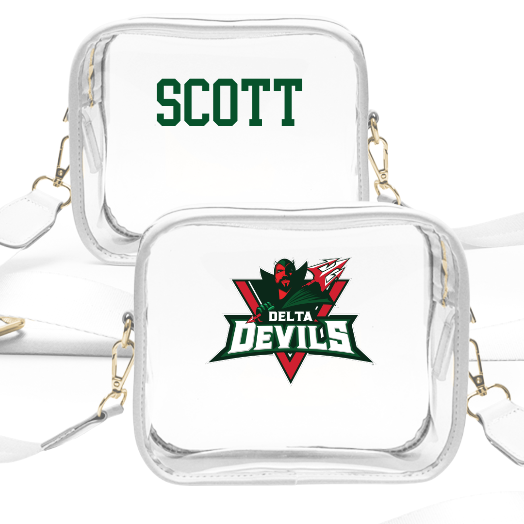 Mississippi Valley State University Baseball White Clear Stadium Bag - Carson Scott