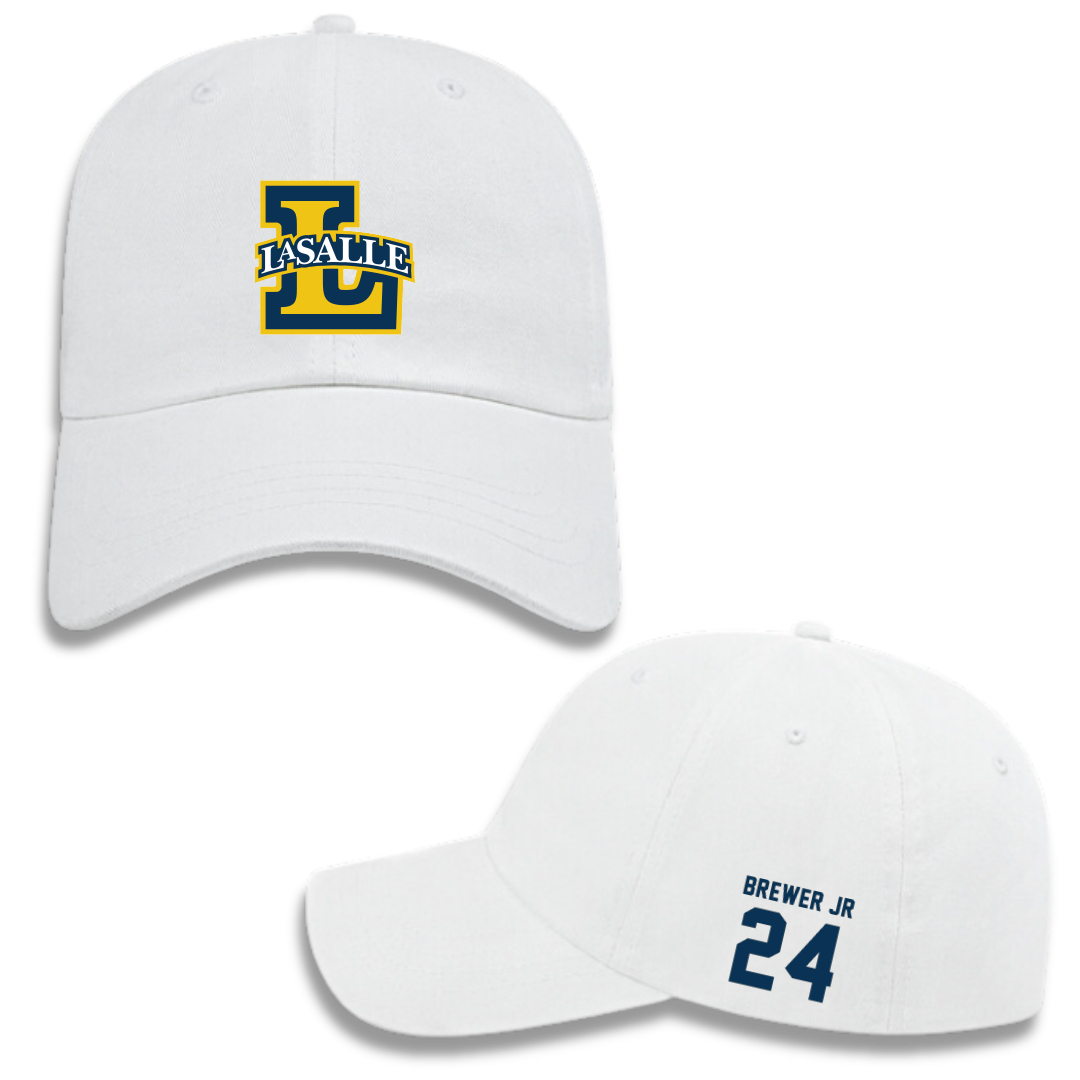 La Salle University Basketball (M) White Hat - #24 Jerome Brewer Jr