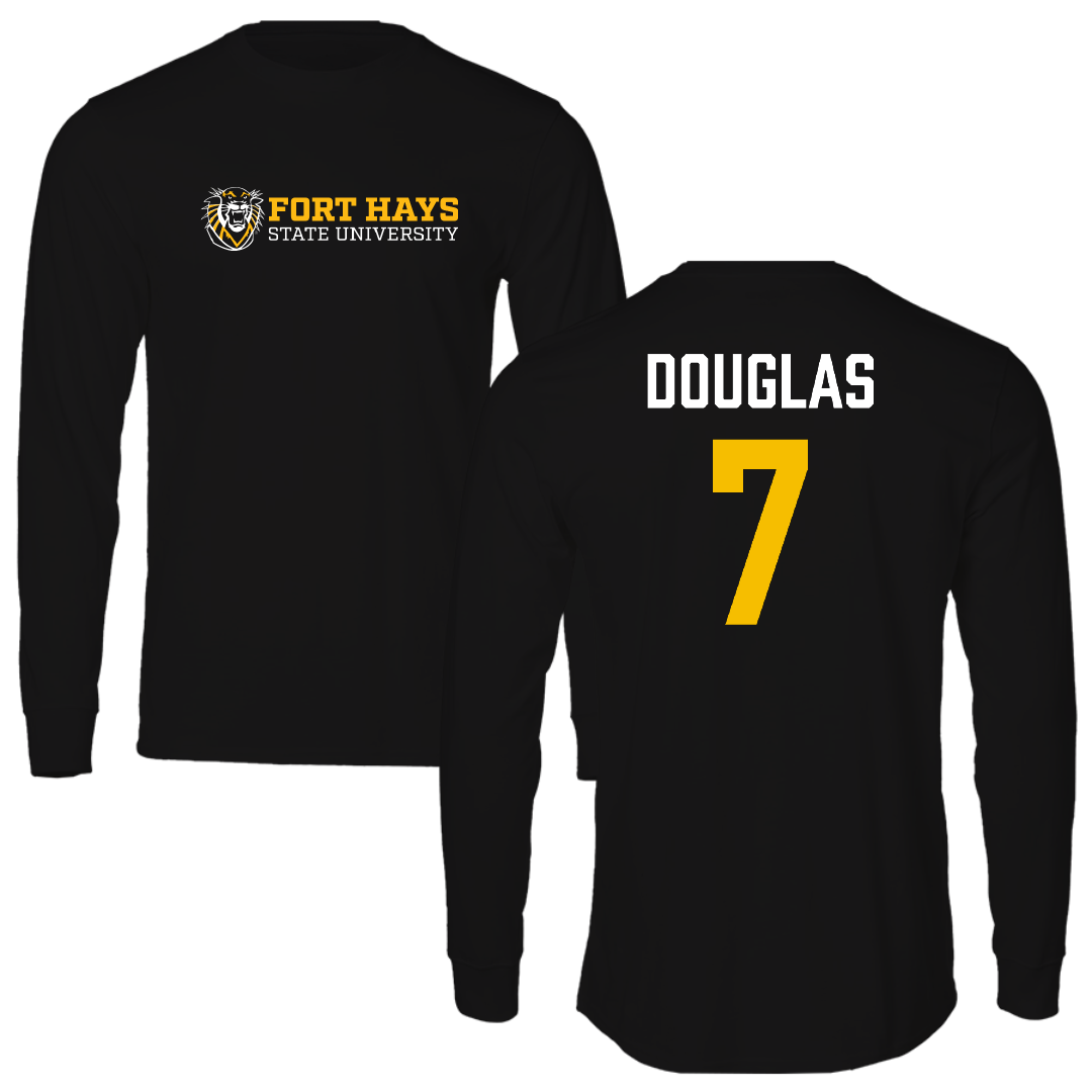 Fort Hays State University Football Black Long Sleeve - #7 Curtis Douglas