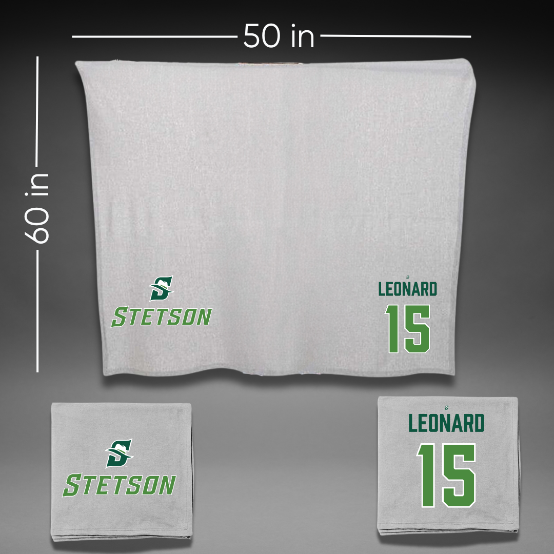 Stetson University Basketball (M) Gray Blanket - #15 JR Leonard