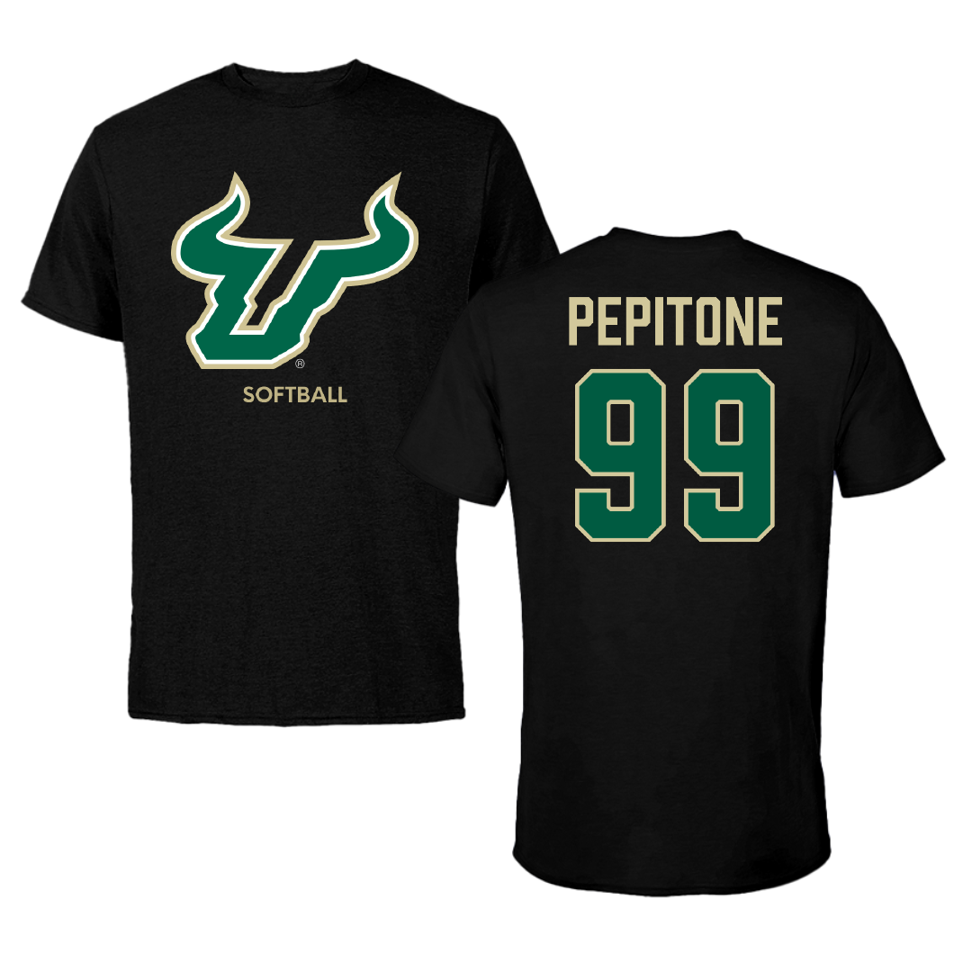 University of South Florida Softball Black Performance Tee - #99 Alicea Pepitone