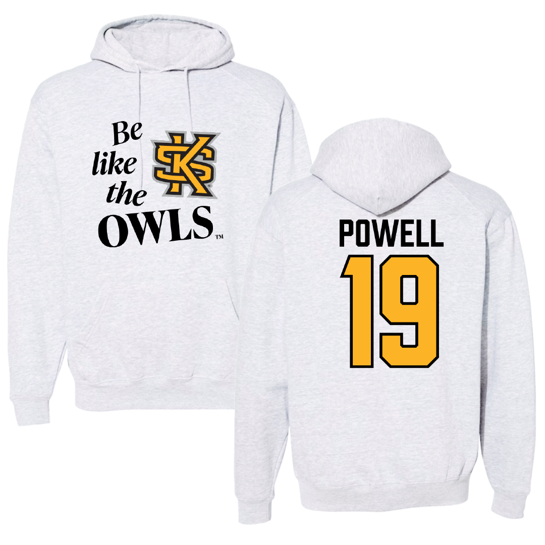 Kennesaw State University Baseball Light Gray Be Like Us Hoodie - #19 Daniel Powell