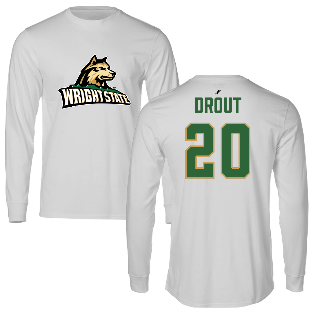 Wright State University Basketball Light Gray Performance Long Sleeve - #20 MaKenzie Drout