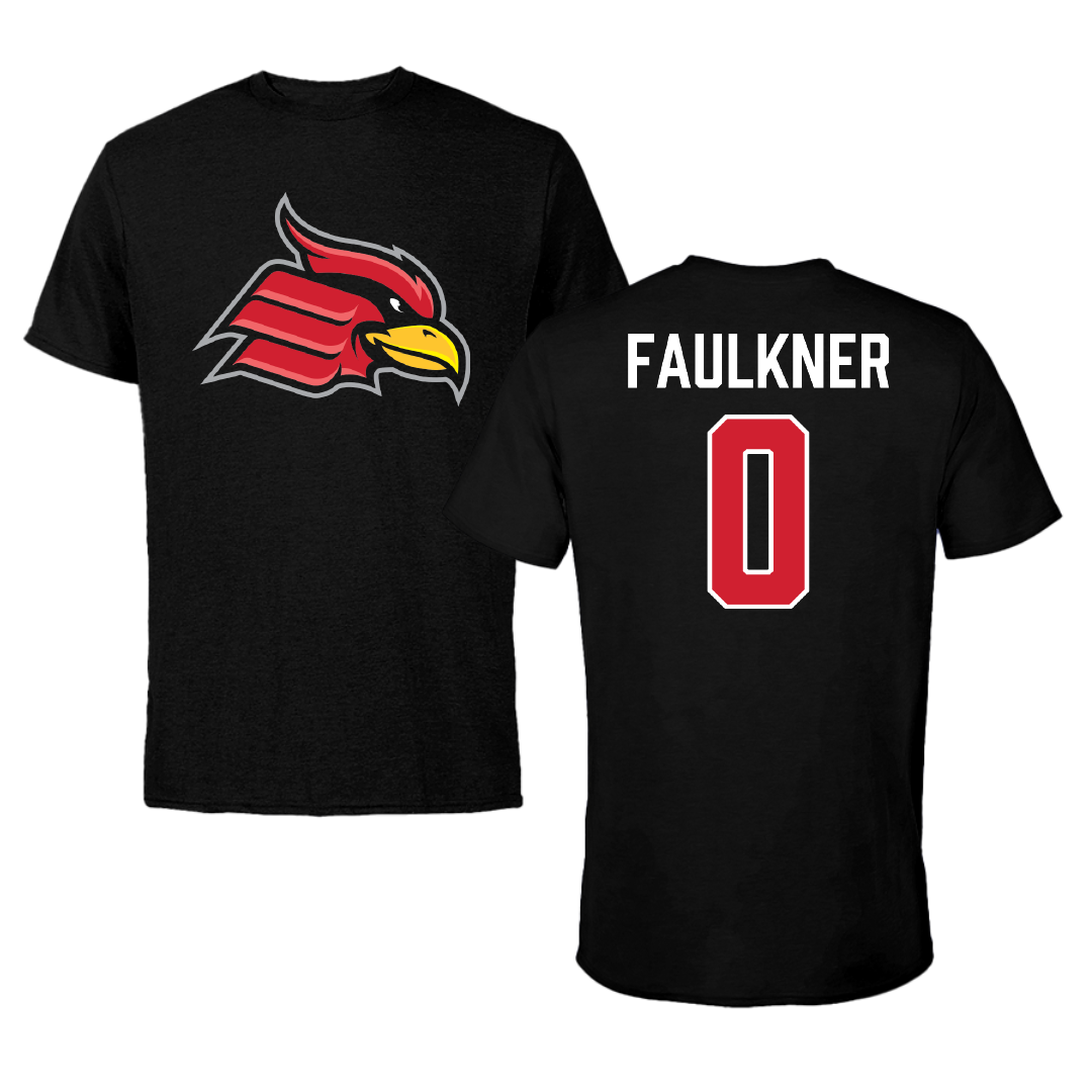 Wheeling University Soccer Black Tee - #0 Sam Faulkner