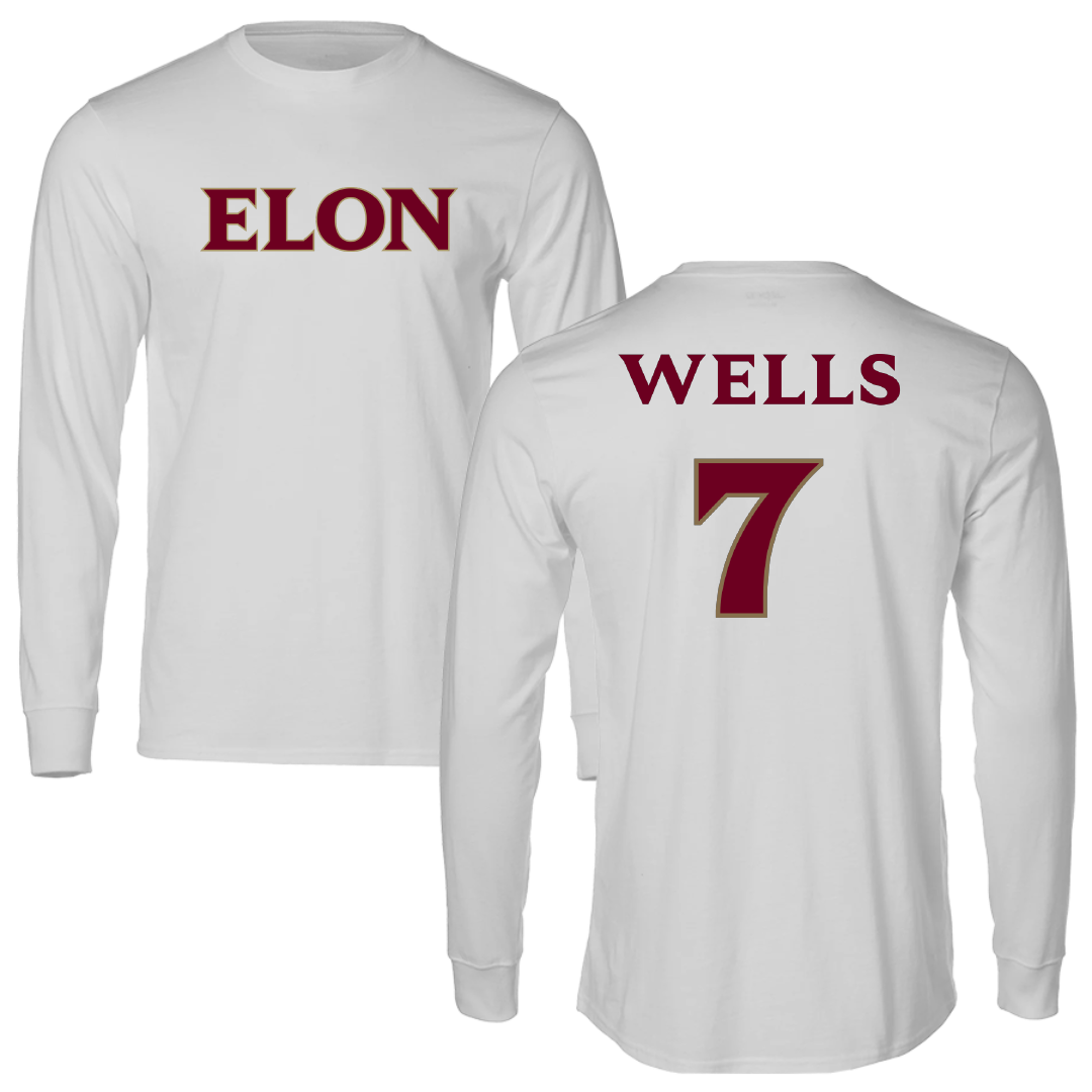 Elon University Softball Light Gray Long Sleeve - #7 Meredith Wells