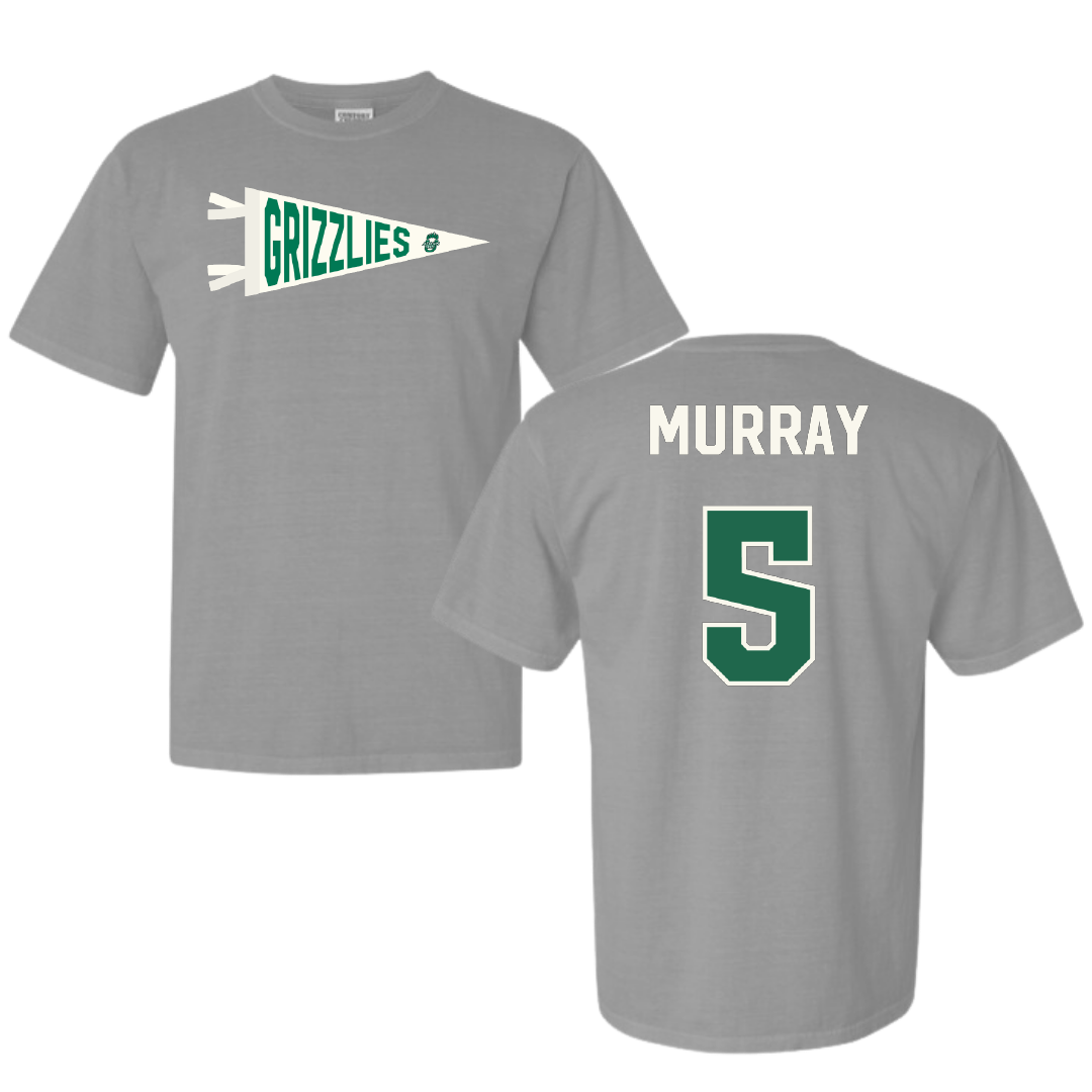 Adams State University Baseball Light Gray Pennant Comfort Colors Tee - #5 Connor Murray