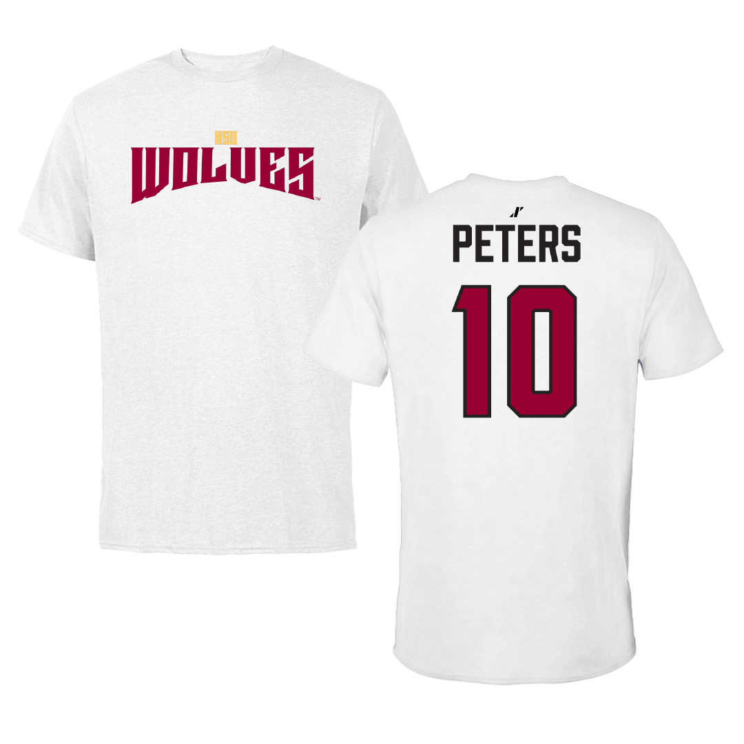 Northern State University Soccer White Classic Performance Tee - #10 Deshani Peters