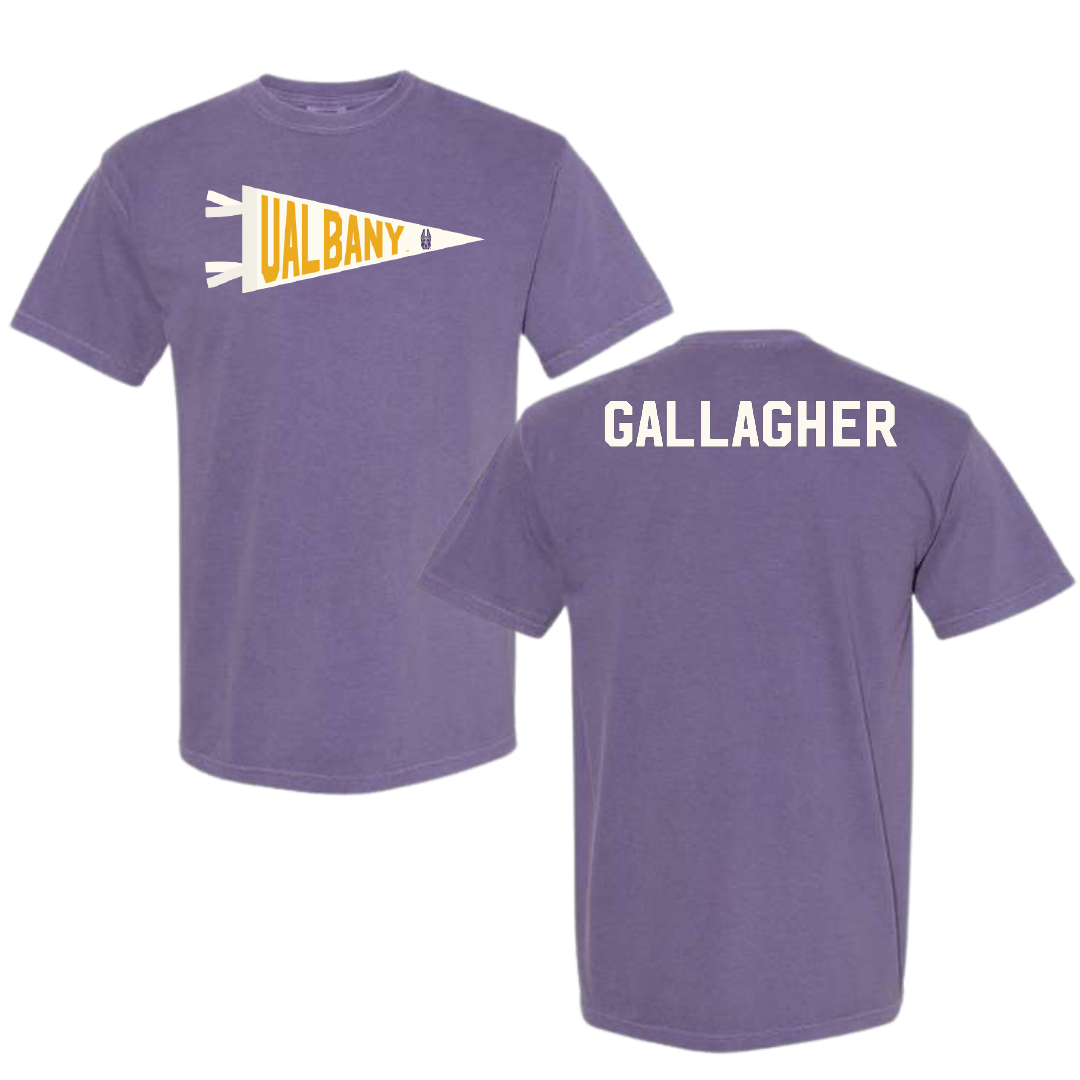 University at Albany TF and XC Purple Pennant Comfort Colors Tee - Jack Gallagher