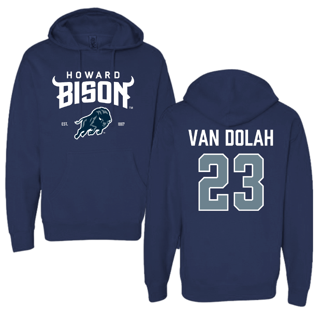 Howard University Softball Navy General Hoodie - #23 Madison Van Dolah