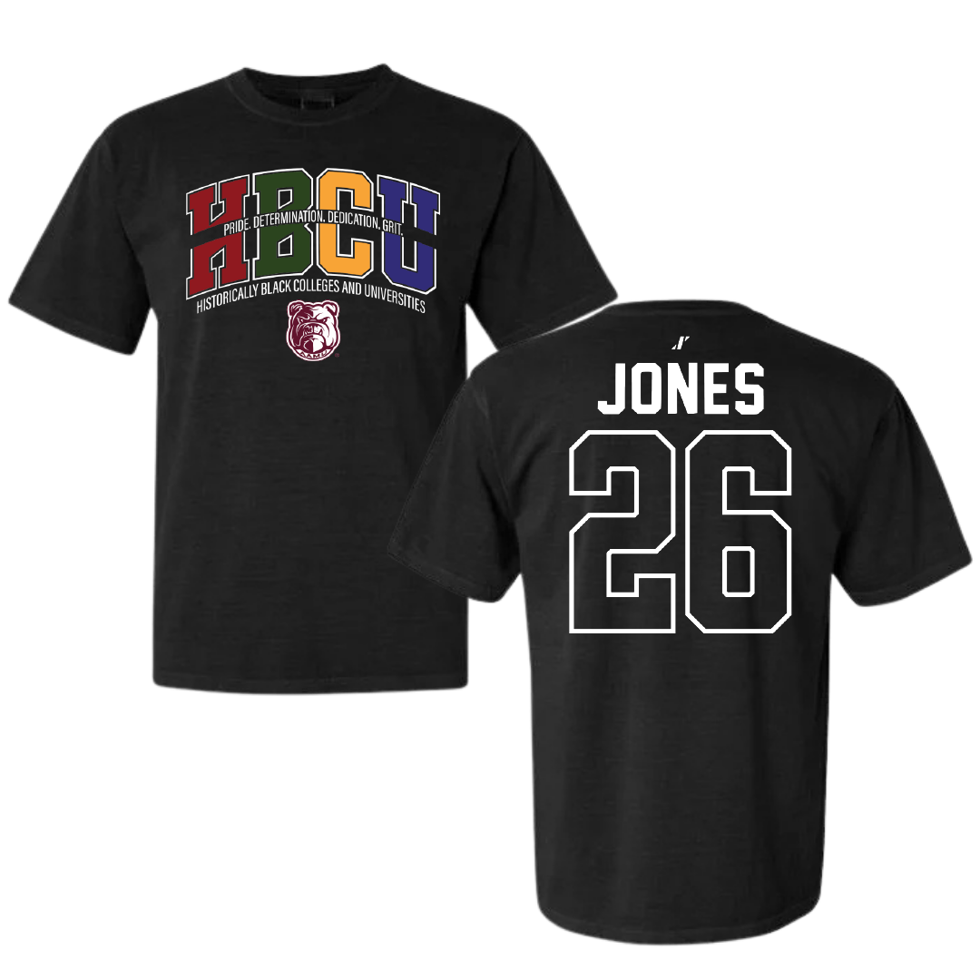 Alabama A&M University Baseball Black HBCU Comfort Colors Tee - #26 Ryan Jones