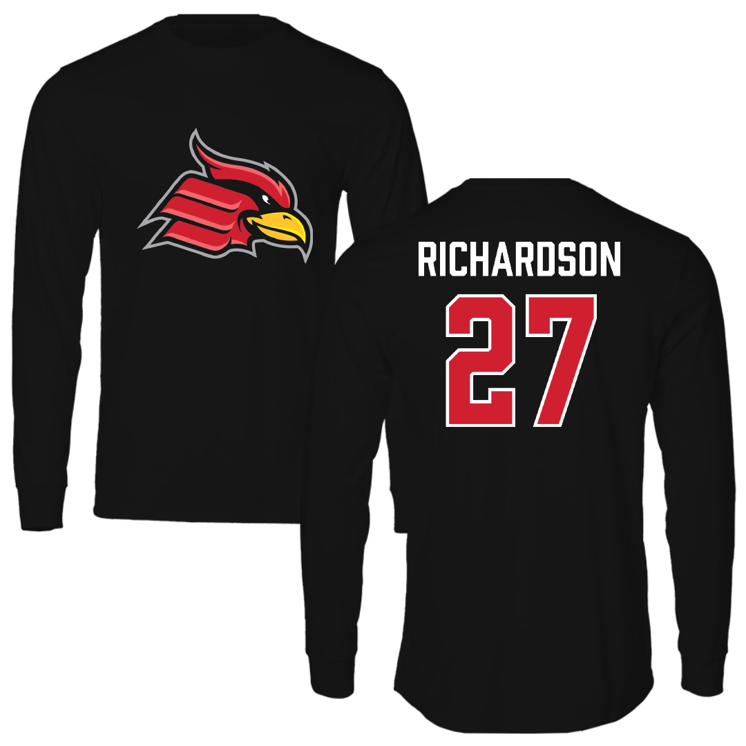 Wheeling University Football Black Performance Long Sleeve - #27 Zaire Richardson