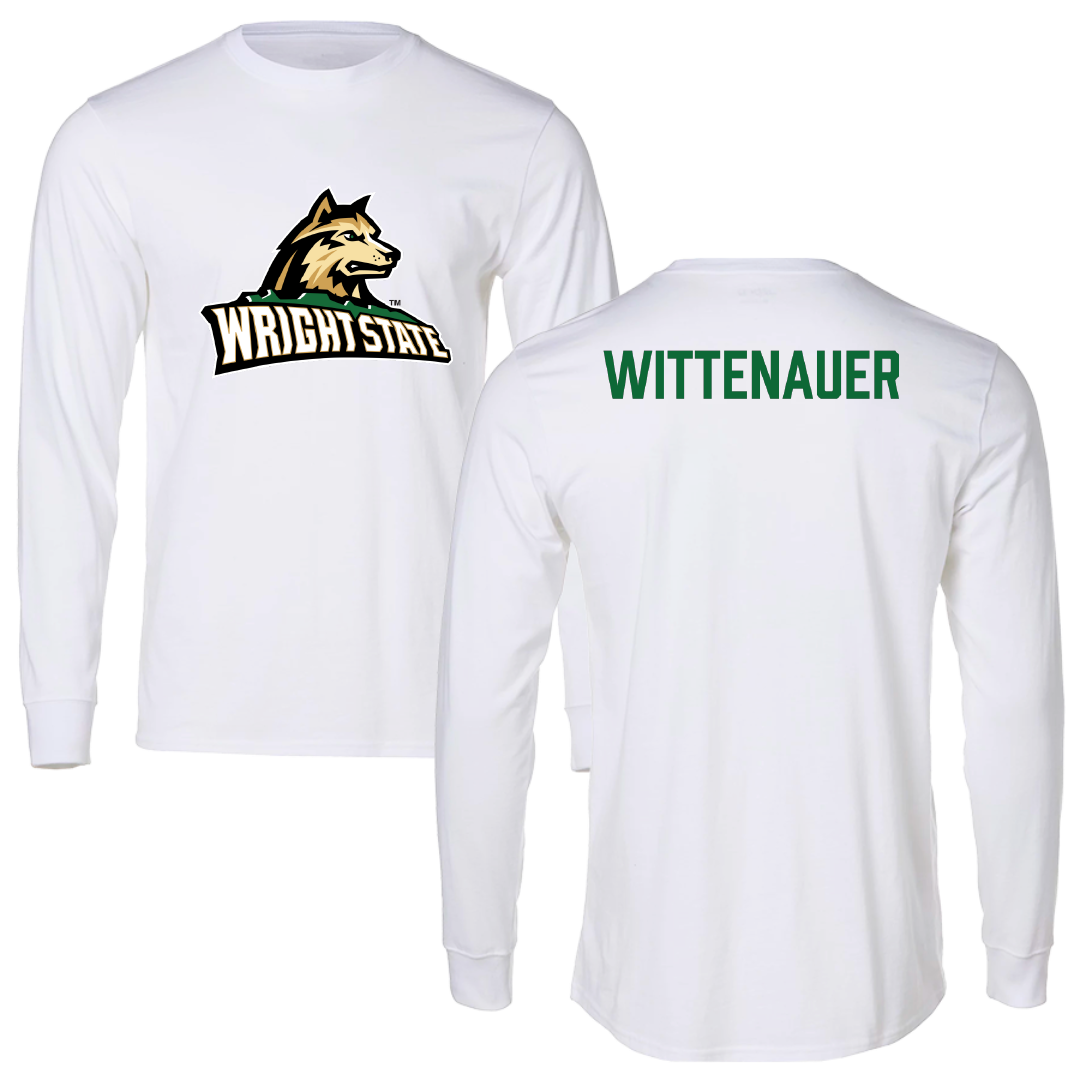 Wright State University Golf White Performance Long Sleeve - Jake Wittenauer