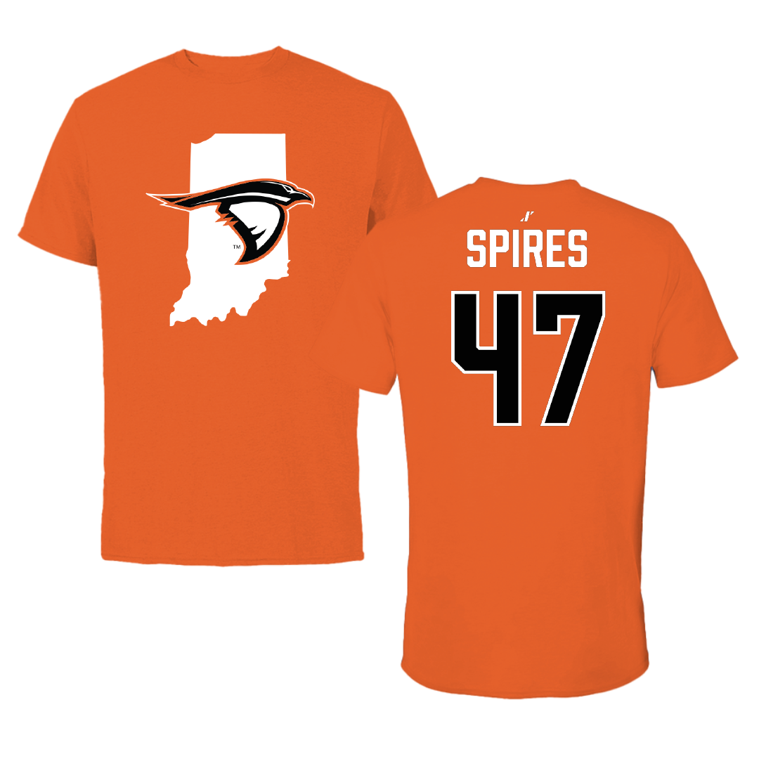 Anderson University (Indiana) Soccer (M) Orange State Performance Tee - #47 Preston Spires