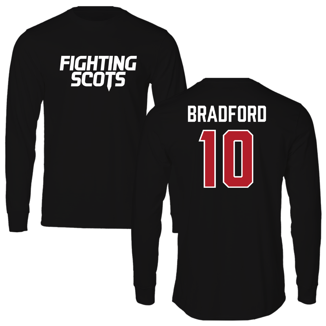 PennWest Edinboro Basketball (M) Black Performance Long Sleeve - #10 Dakari Bradford
