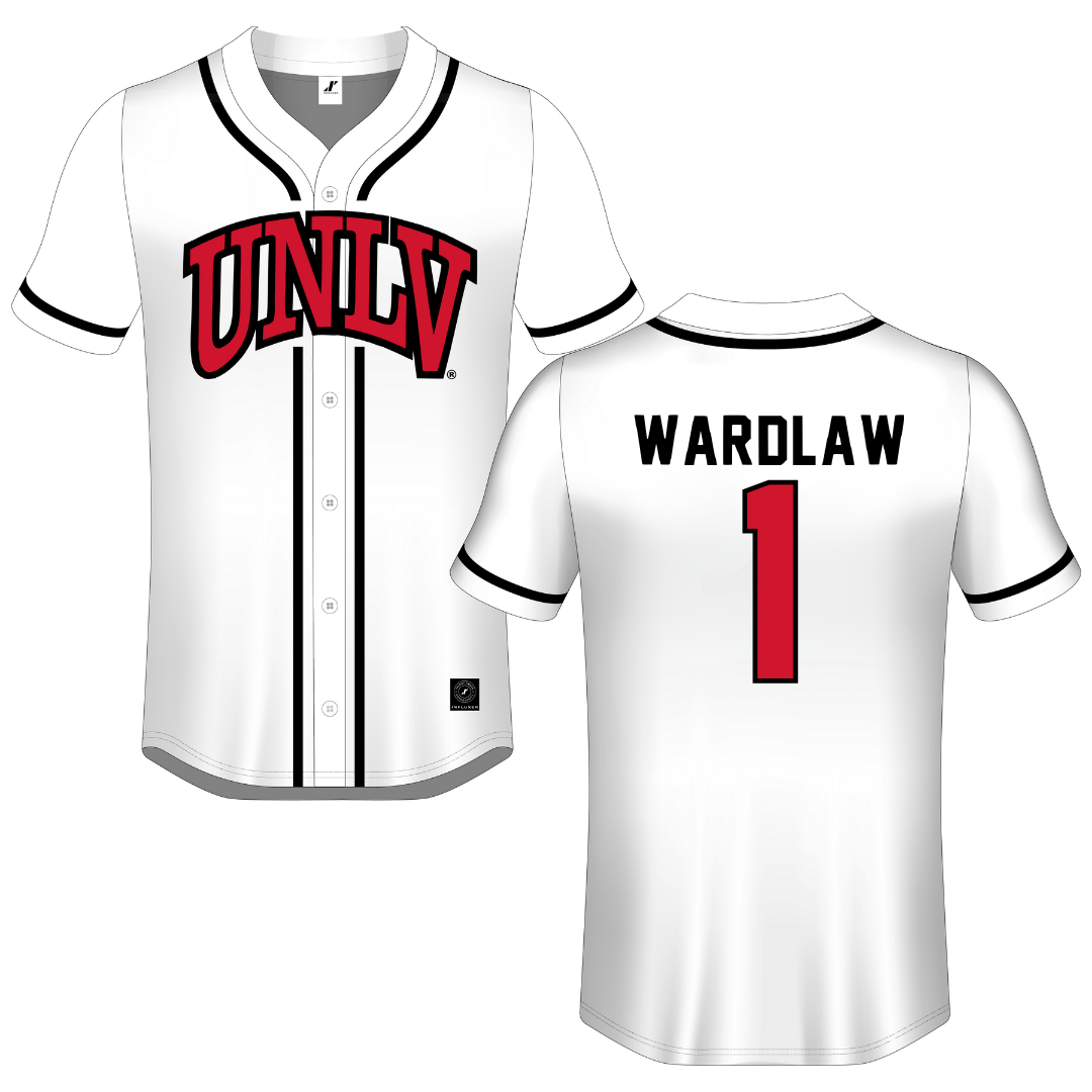 University of Nevada-Las Vegas White Button-Down Jersey - Emma Wardlaw