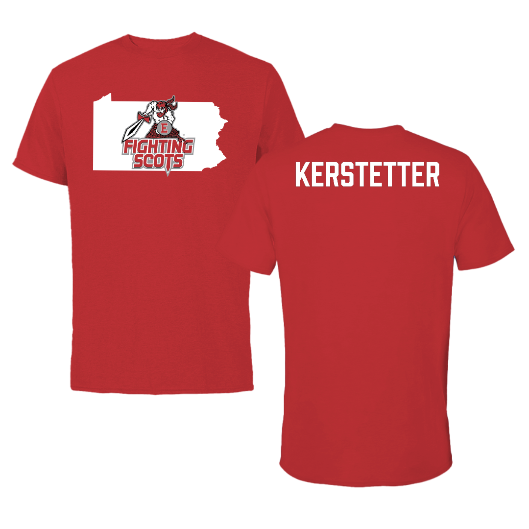 PennWest Edinboro TF and XC Red State Tee - Logan Kerstetter