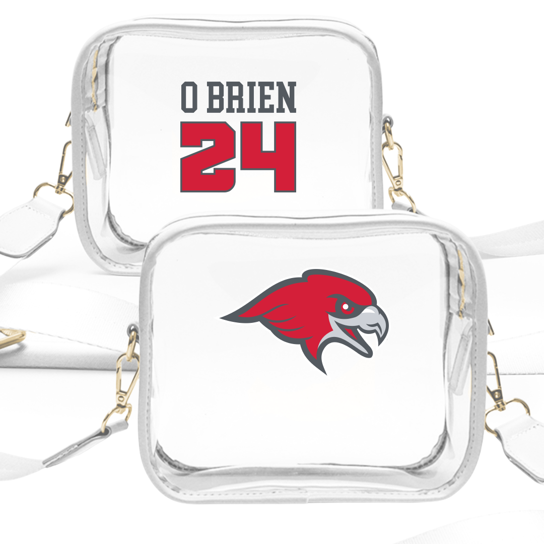 Montclair State University Baseball White Clear Stadium Bag - #24 Daniel O’Brien