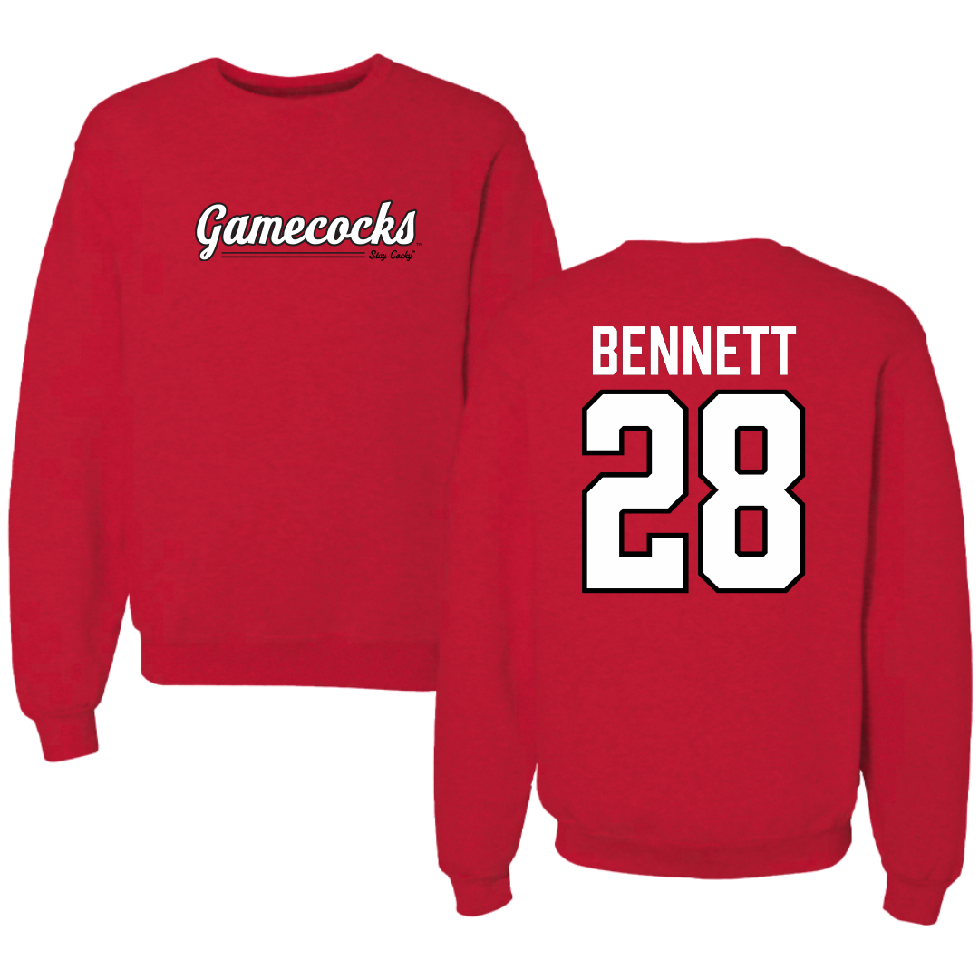 Jacksonville State University Football Red General Crewneck - #28 Reggion Bennett