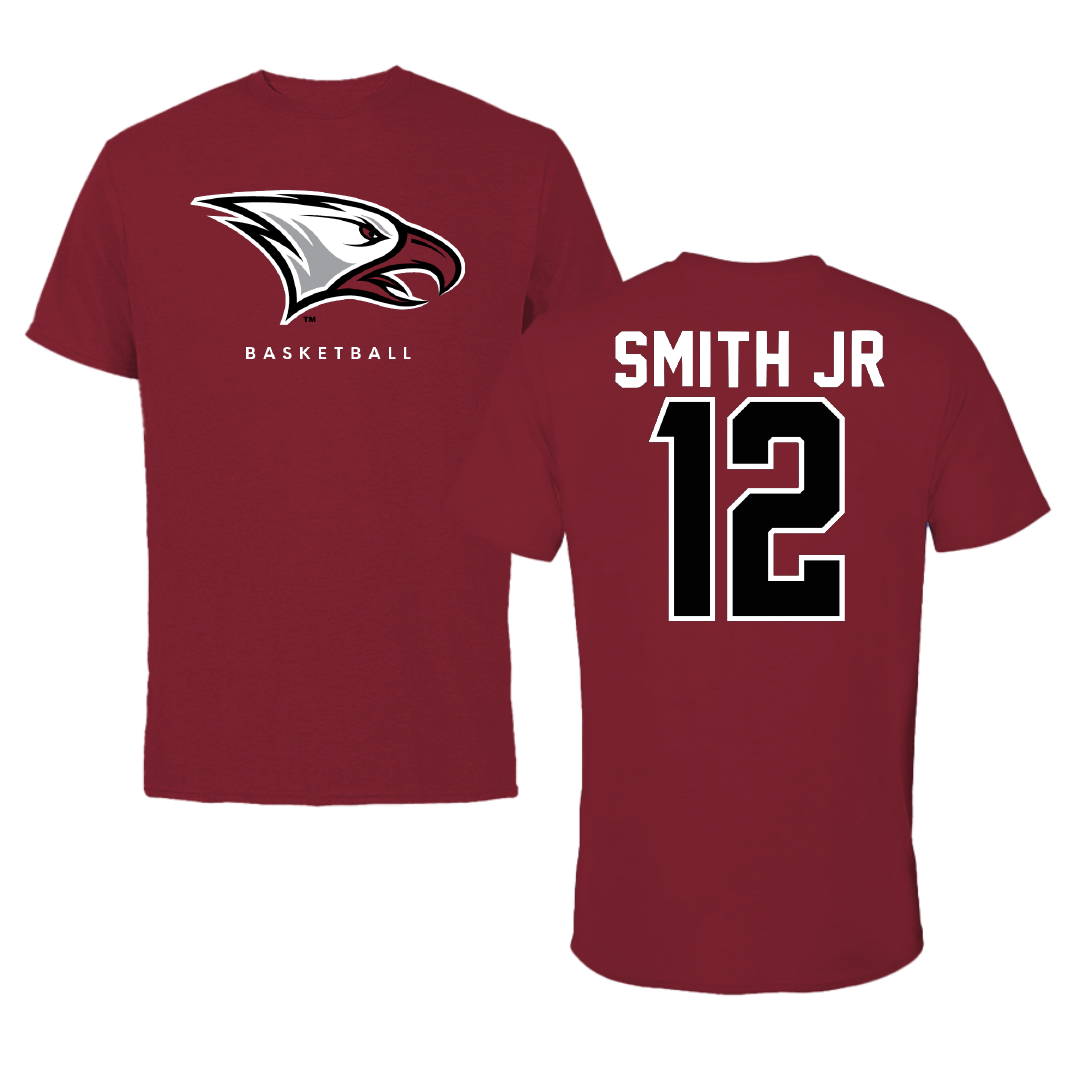 North Carolina Central University Basketball Cardinal Performance Tee - #12 Perry Smith Jr