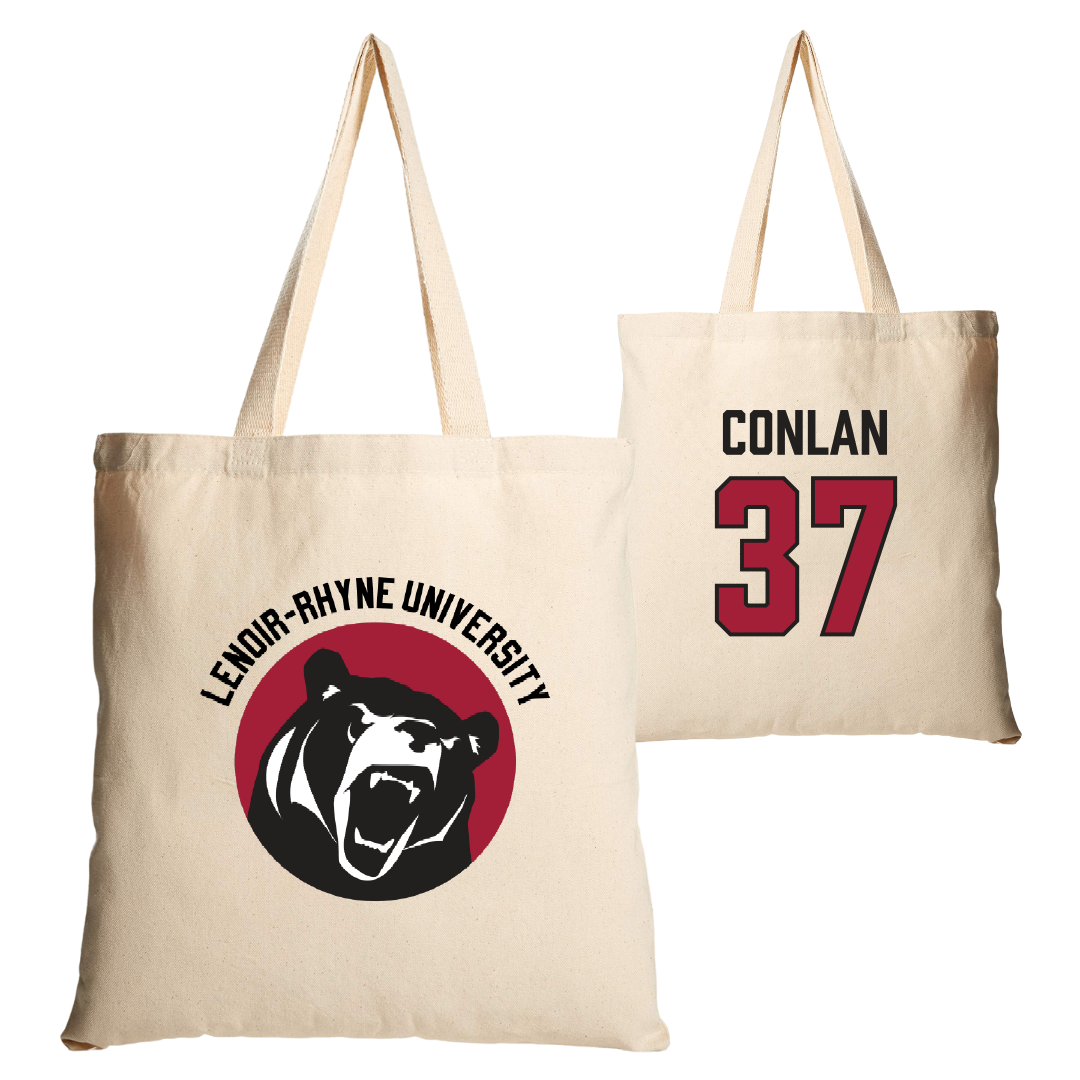 Lenoir-Rhyne University Lacrosse (M) Tan Canvas Tote Bag - #37 Gavin Conlan