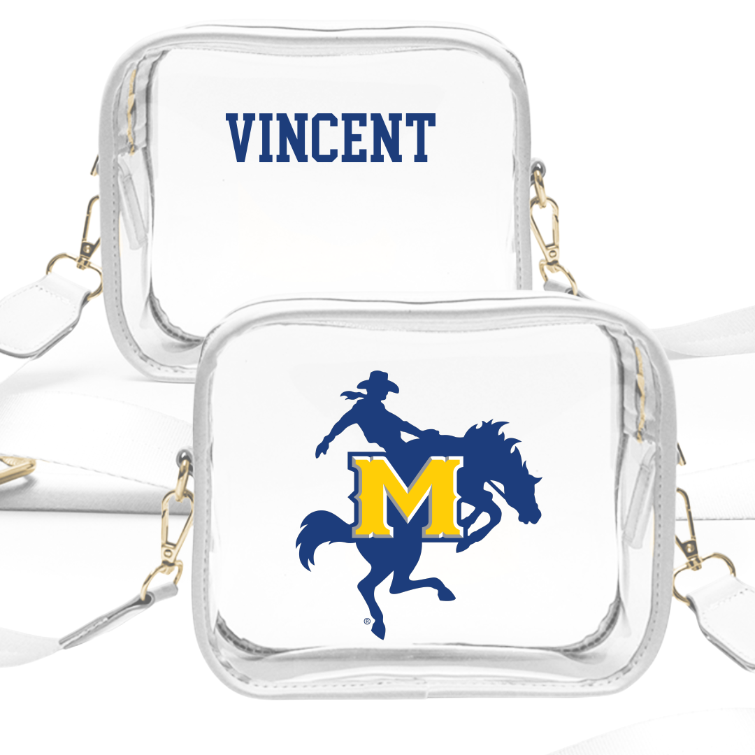 McNeese State University Cheer White Clear Stadium Bag - Addie Vincent