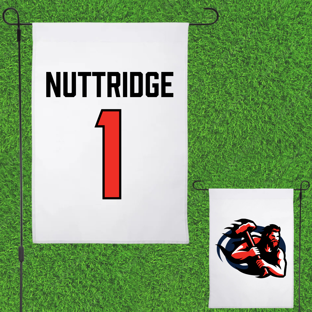 PennWest California Baseball White Garden Flag - #1 Jason Nuttridge