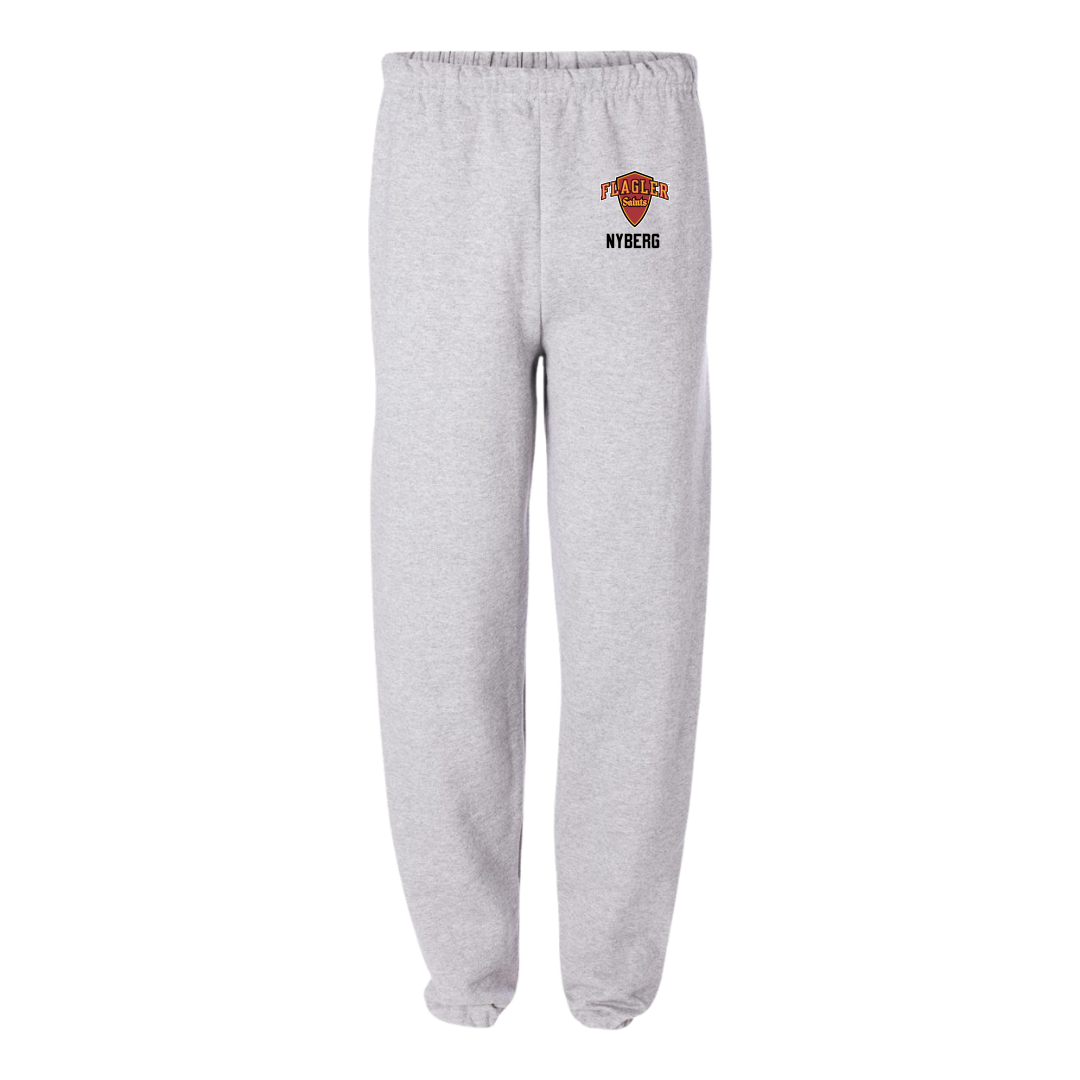 Flagler College Lacrosse (M) Light Gray Sweatpants - #29 Ben Nyberg