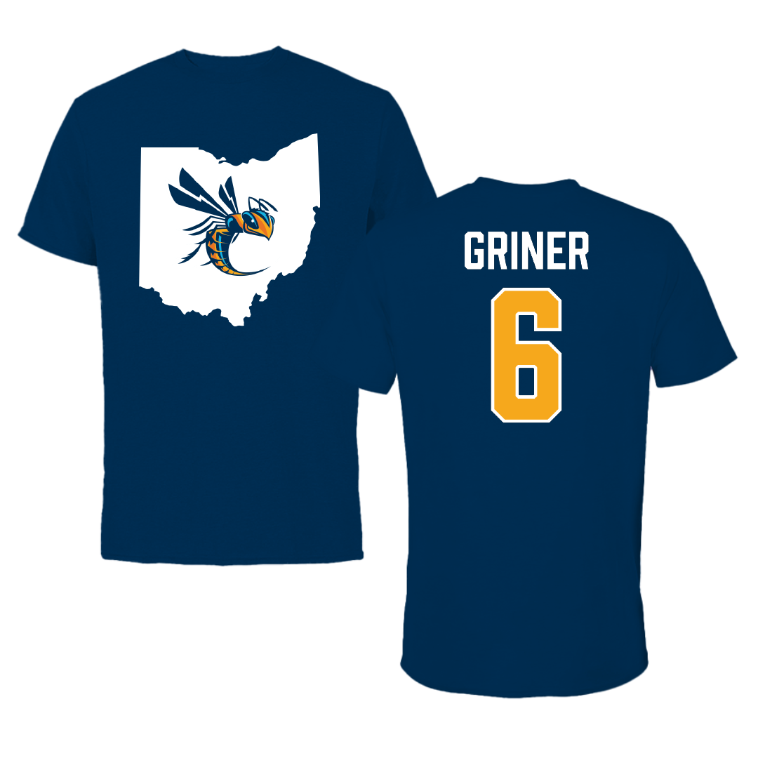 Cedarville University Soccer (W) Navy State Performance Tee - #6 Alyssa Griner