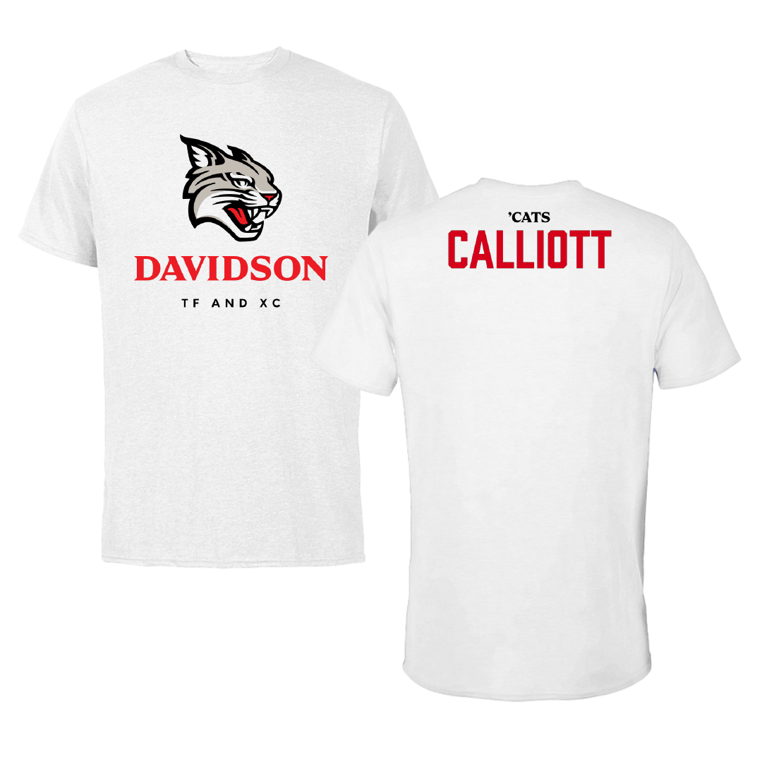 Davidson College TF and XC White Tee - Carter Calliott