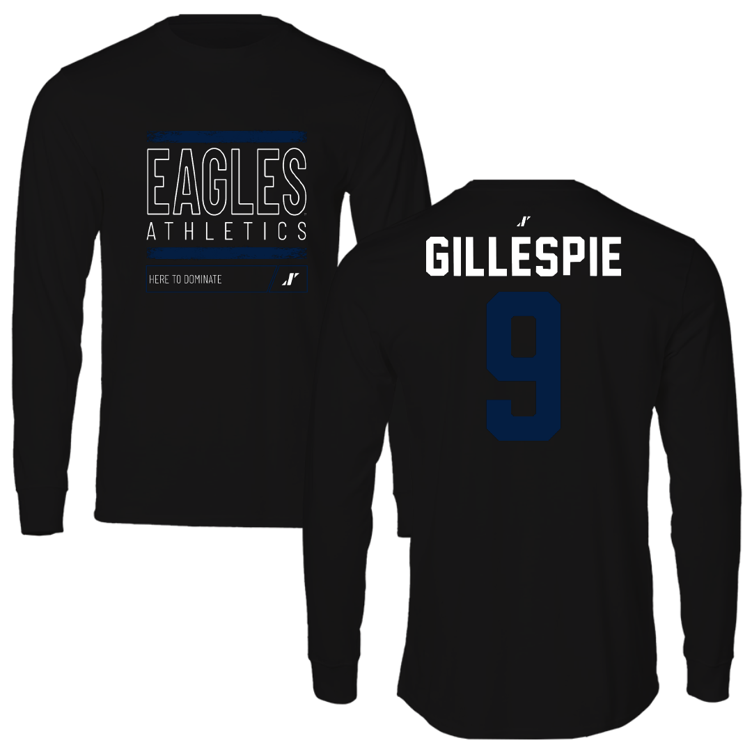 Georgia Southern University Softball Black Dominate Performance Long Sleeve - #9 Madi Gillespie