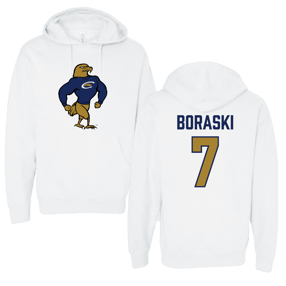 PennWest Clarion Baseball White Hoodie - #7 Tyler Boraski