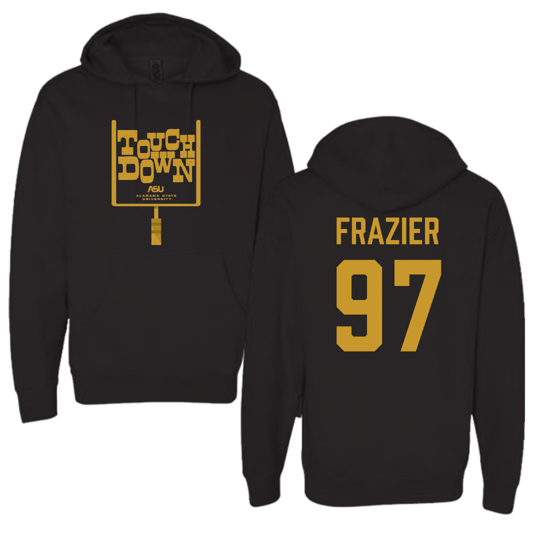 Alabama State University Football Black Touchdown Hoodie - #97 Kendarius Frazier