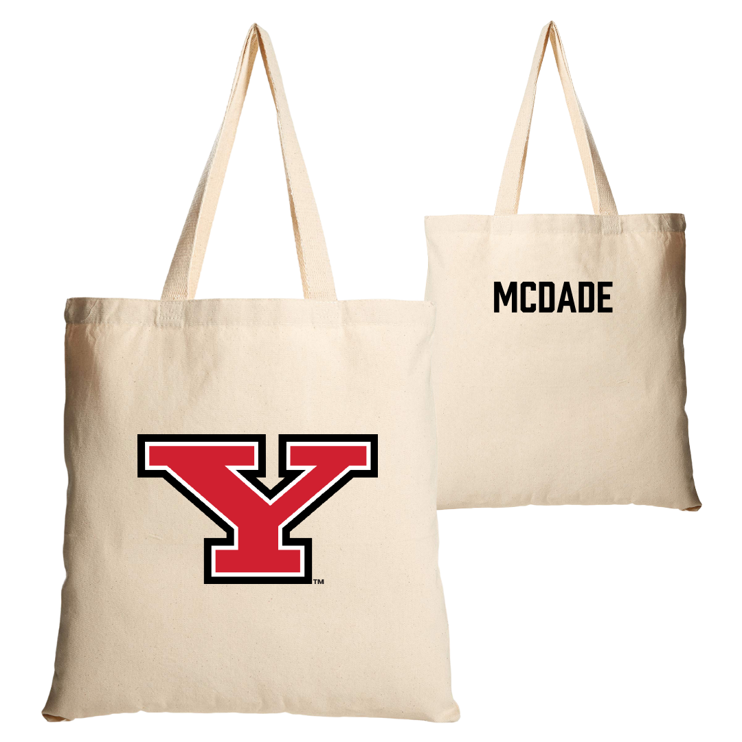 Youngstown State University Swimming & Diving Tan Canvas Tote Bag - Kyle McDade