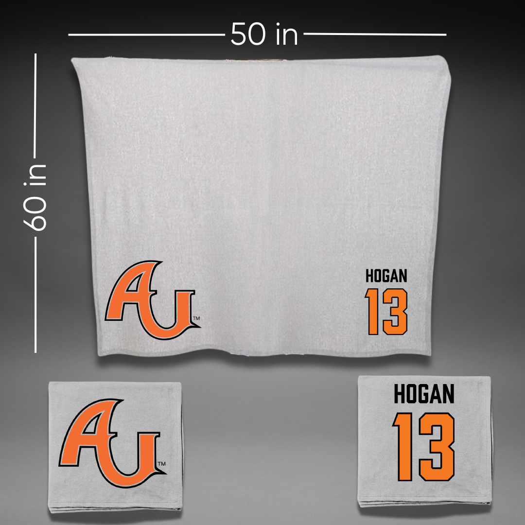 Anderson University (Indiana) Baseball Gray Blanket - #13 Dylan Hogan