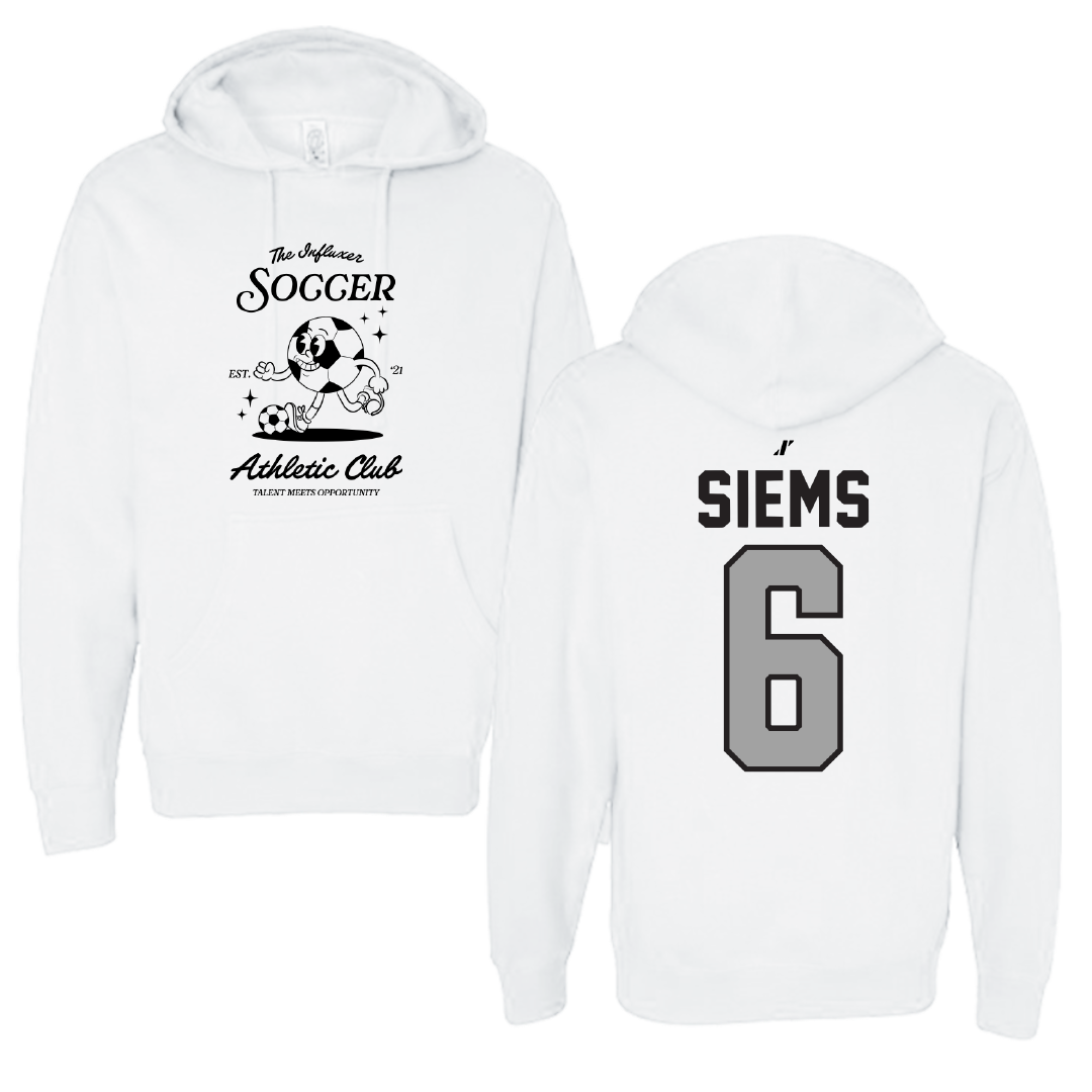 Soccer White Influxer Athletic Club Hoodie - #6 Micah Siems
