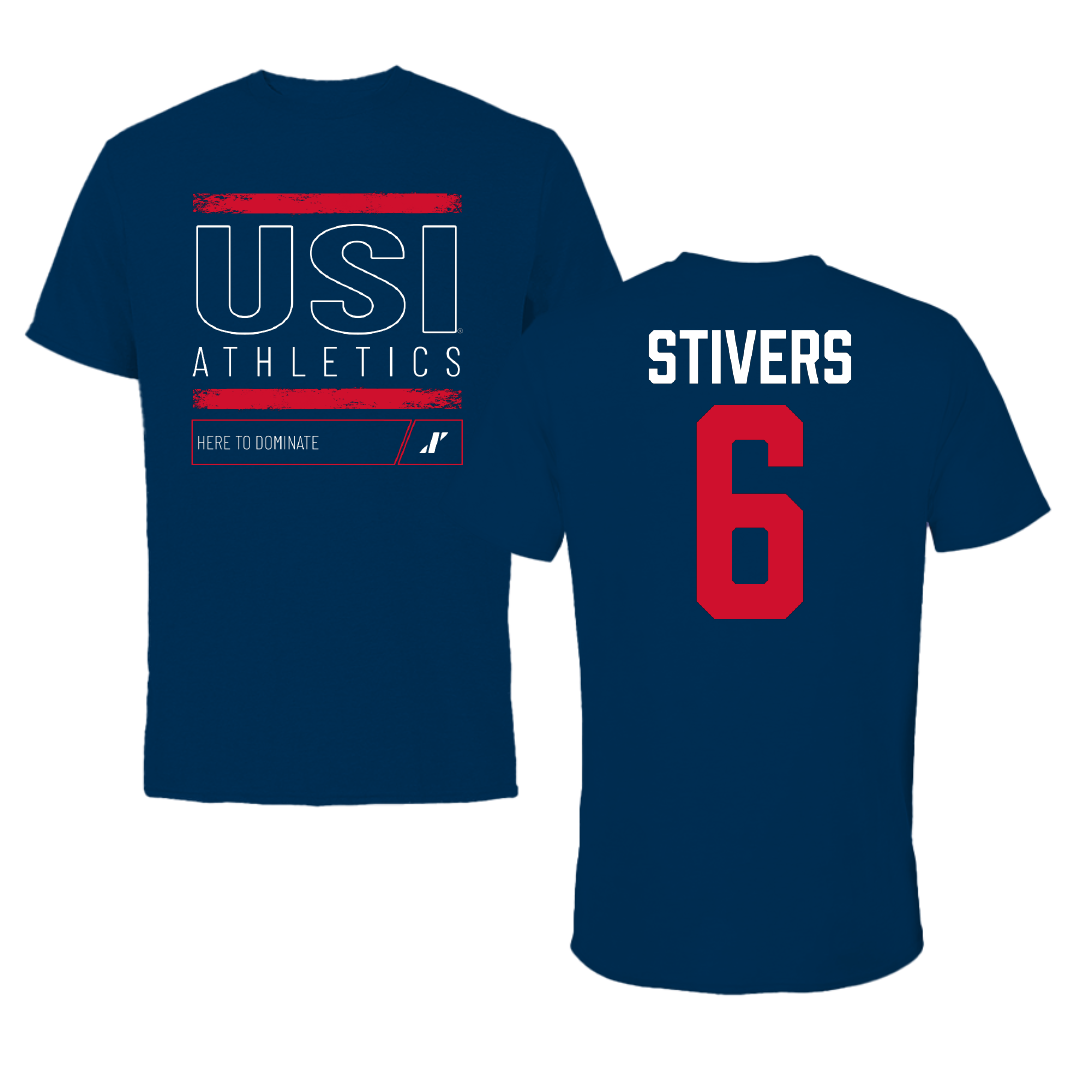 University of Southern Indiana Softball Navy Dominate Tee - #6 Shelby  Stivers
