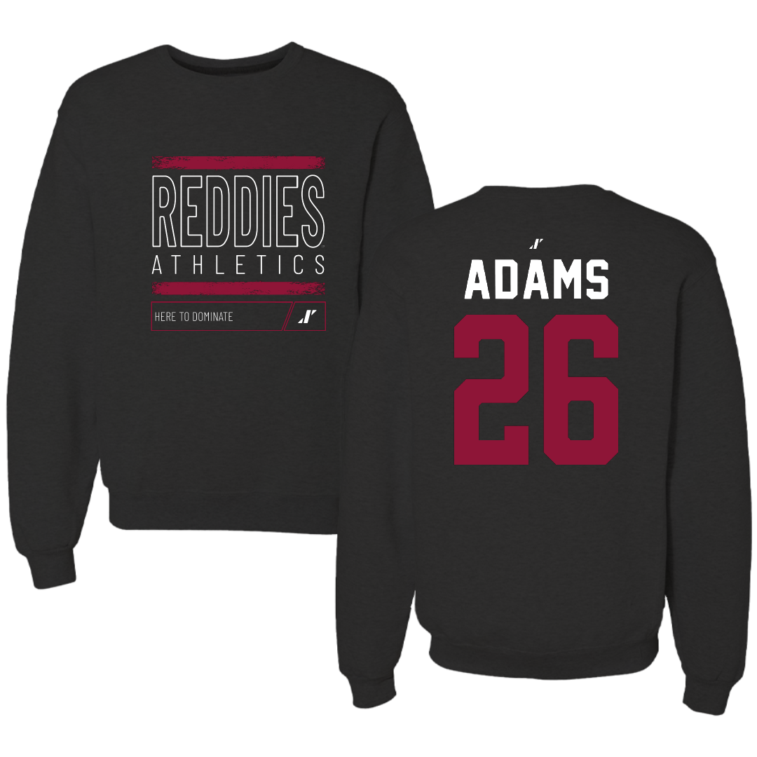 Henderson State University Football Black Dominate Crewneck - #26 Devon Adams