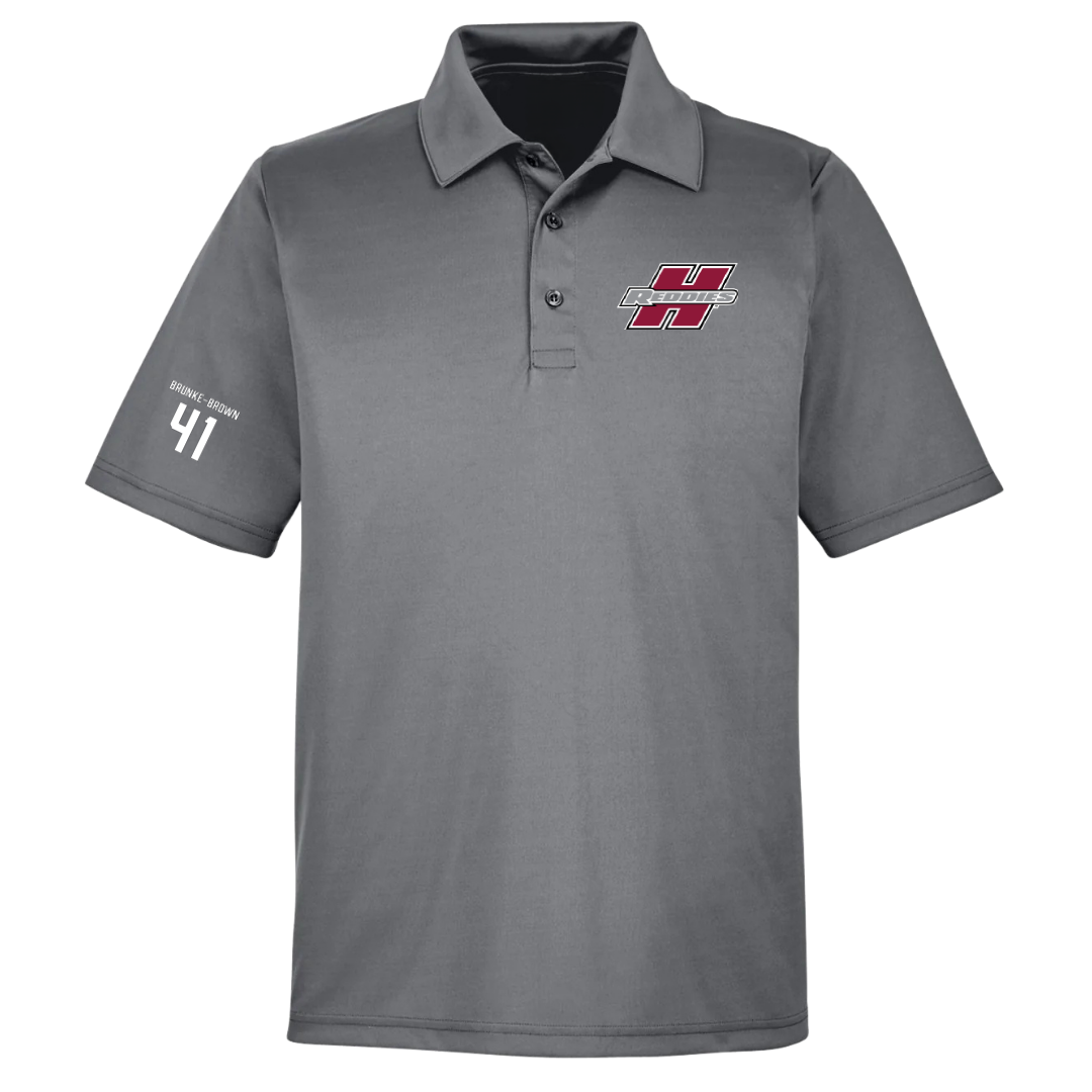 Henderson State University Football Light Gray Polo - #41 Colton Brunke-Brown
