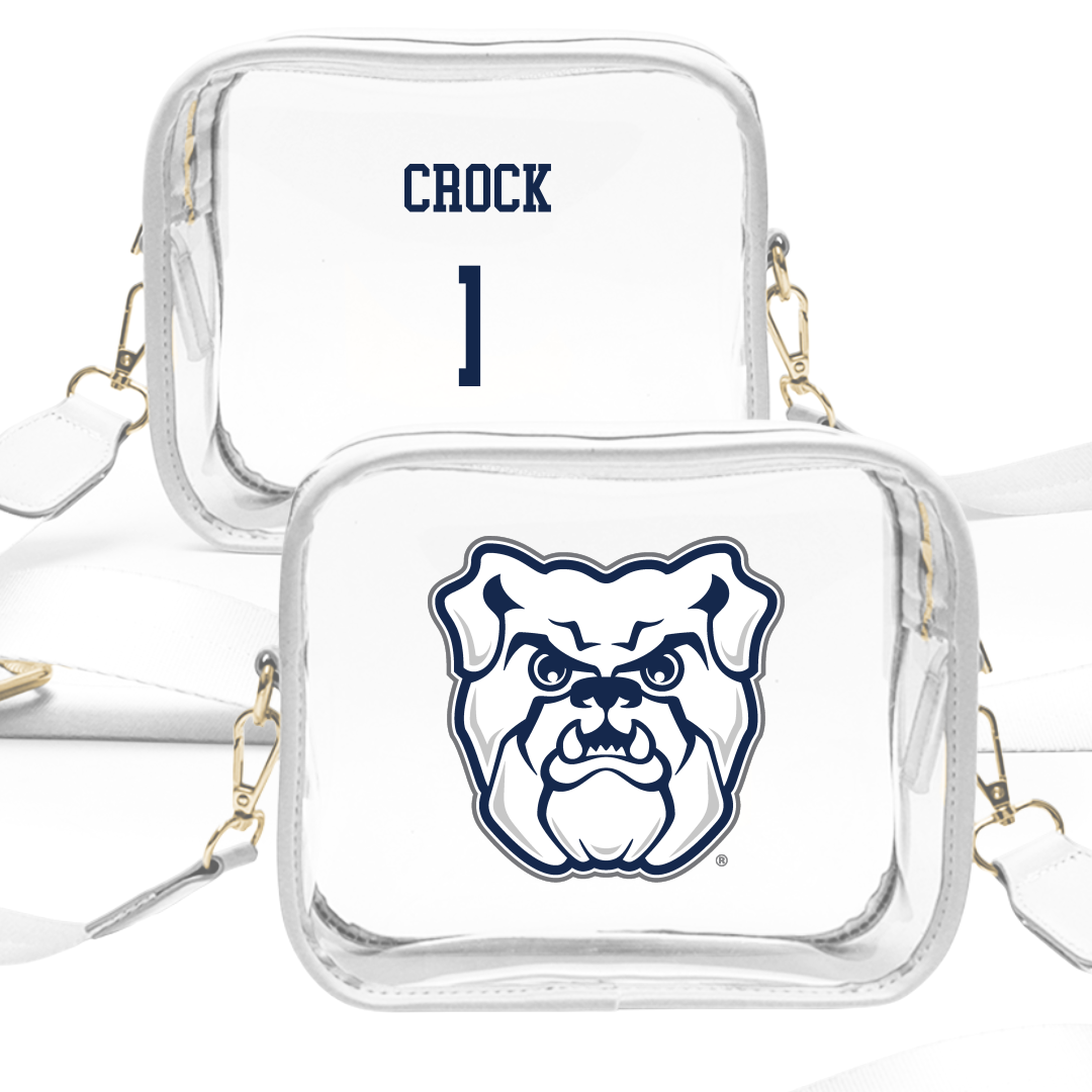 Butler University Baseball White Clear Stadium Bag - #1 Logan Crock
