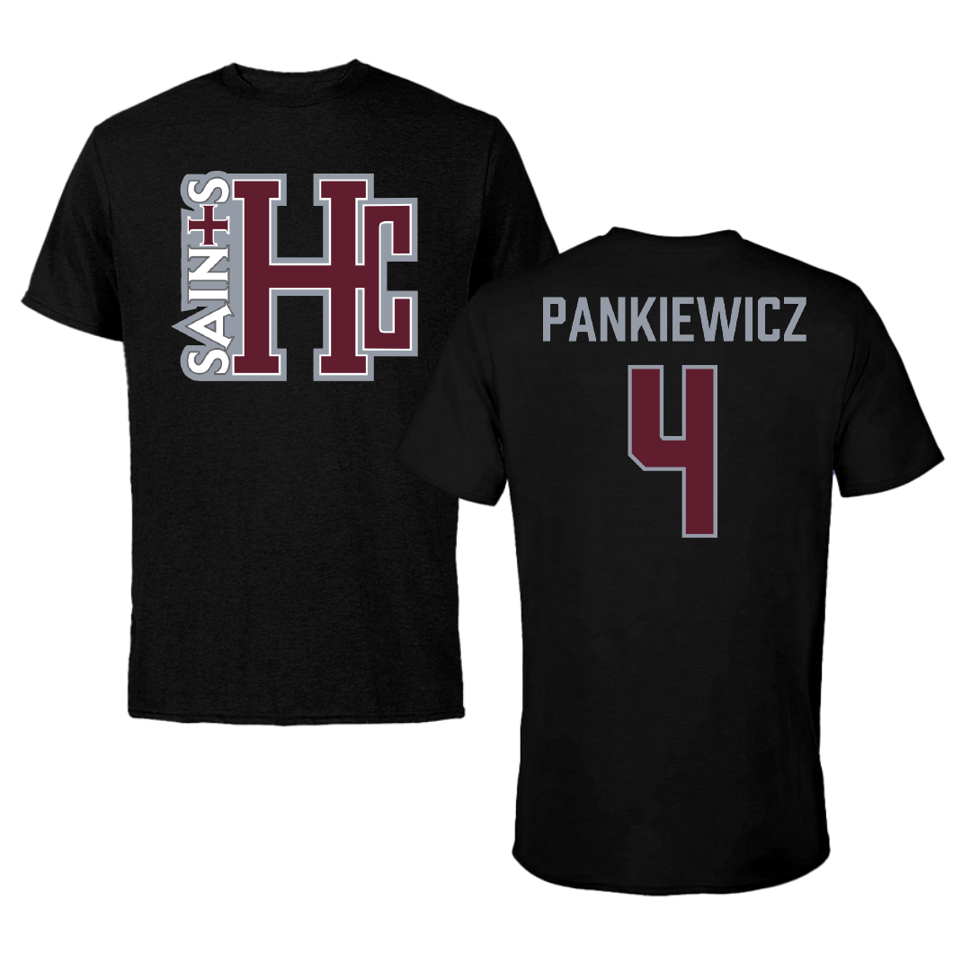Holy Cross College Soccer (W) Black Tee - #4 Quinn Pankiewicz